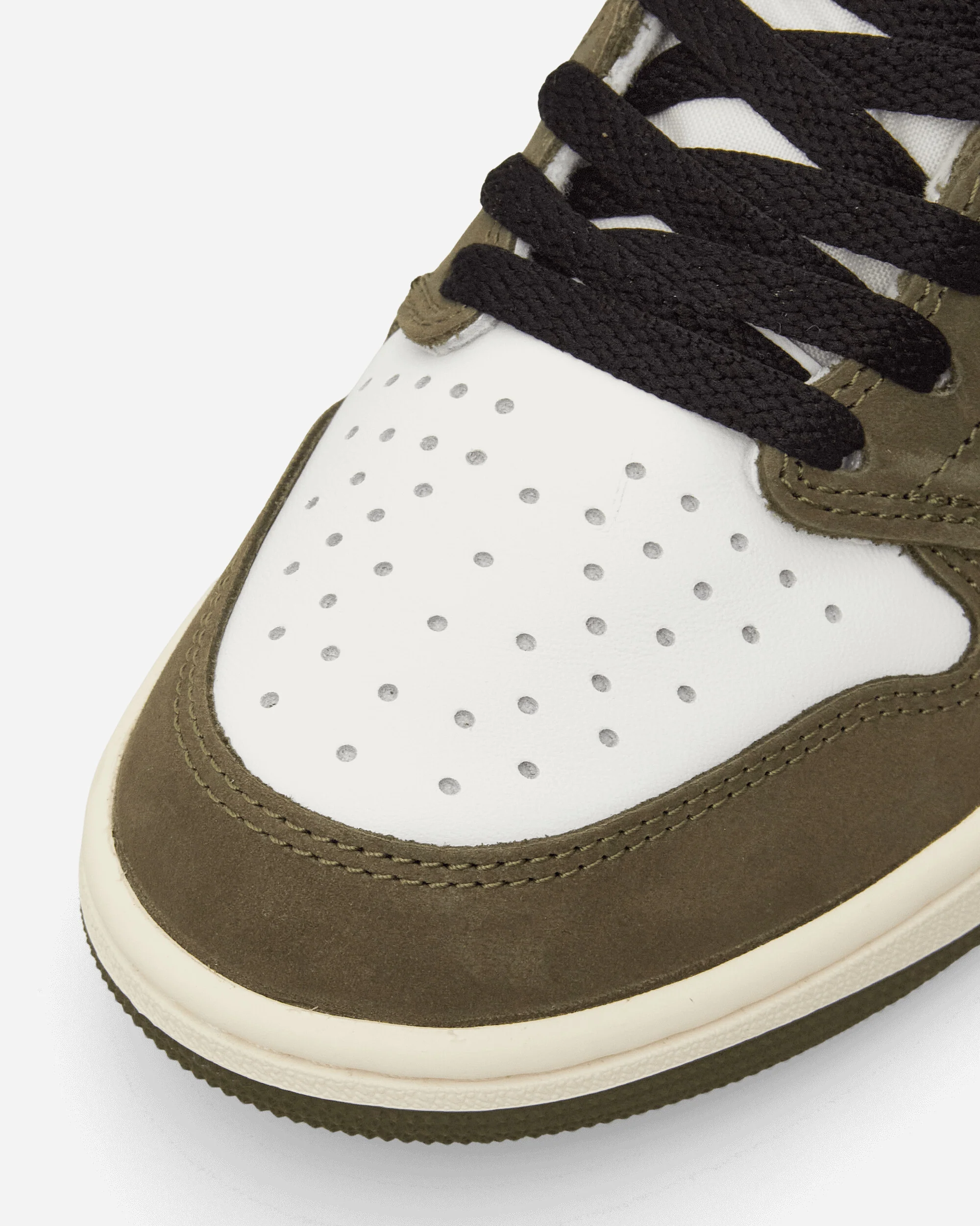 Air Jordan 1 Low OG Sneakers Medium Olive / Summit White - Image 6