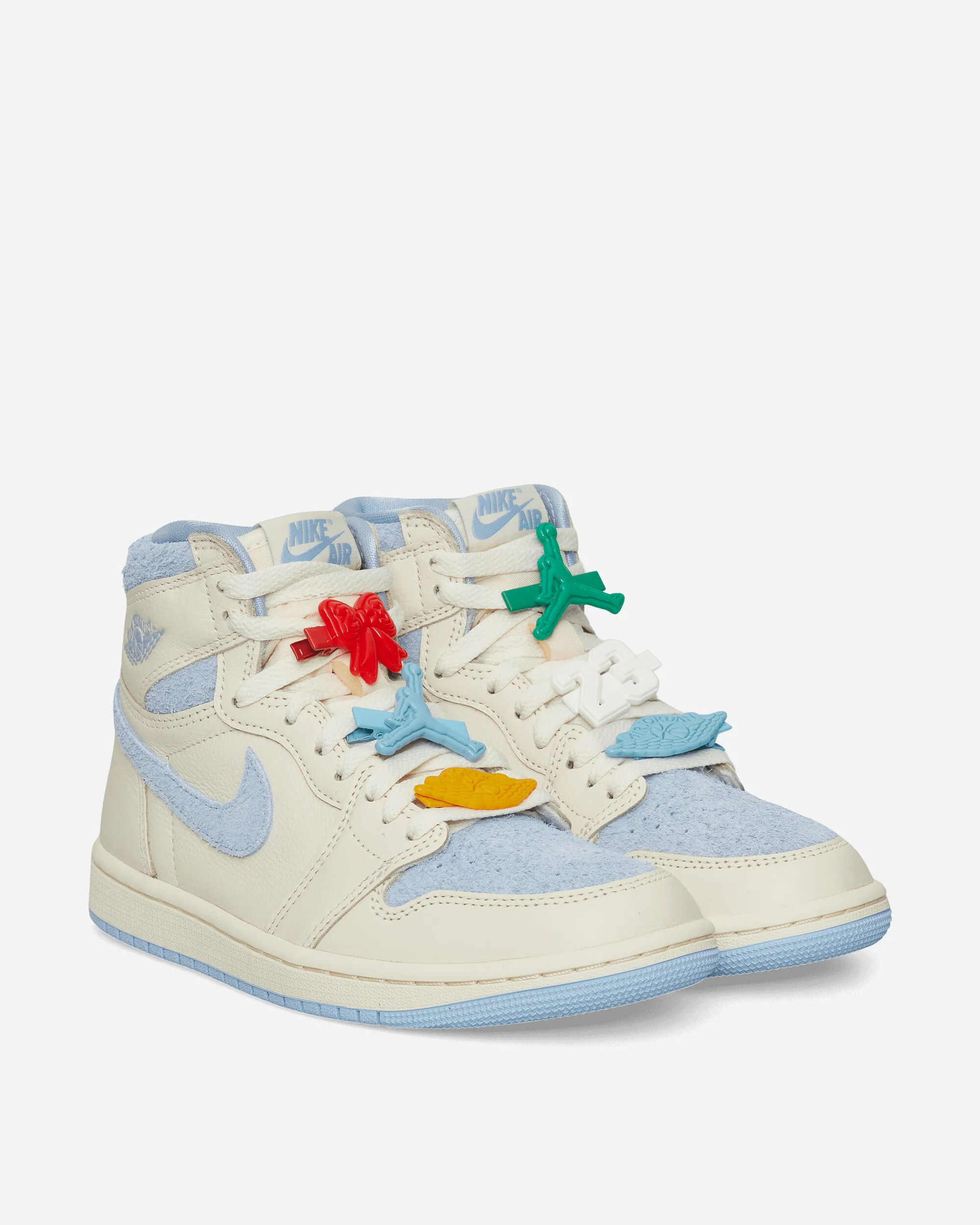 Women's Air Jordan 1 Retro High OG Sneakers Pale Ivory / Psychic Blue - Image 2