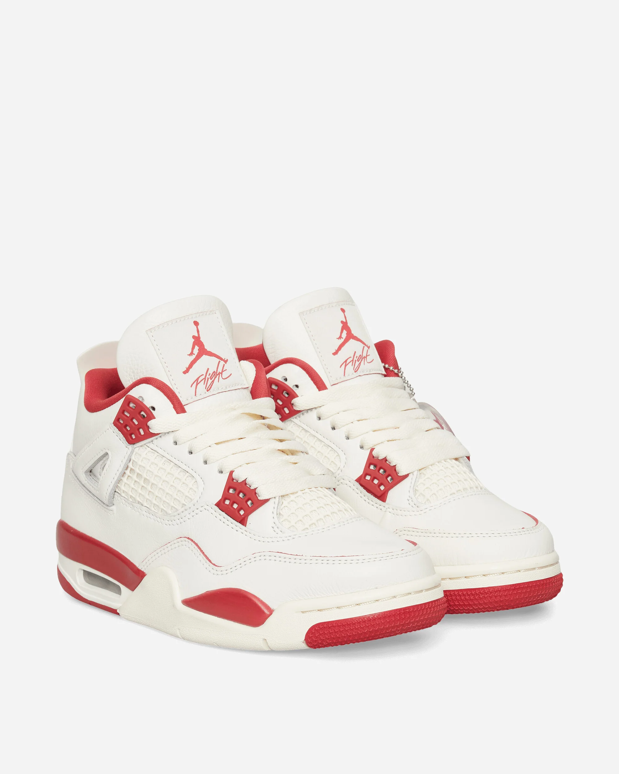 Women's Air Jordan 4 Sneakers Pale Ivory / Tough Red - Image 2