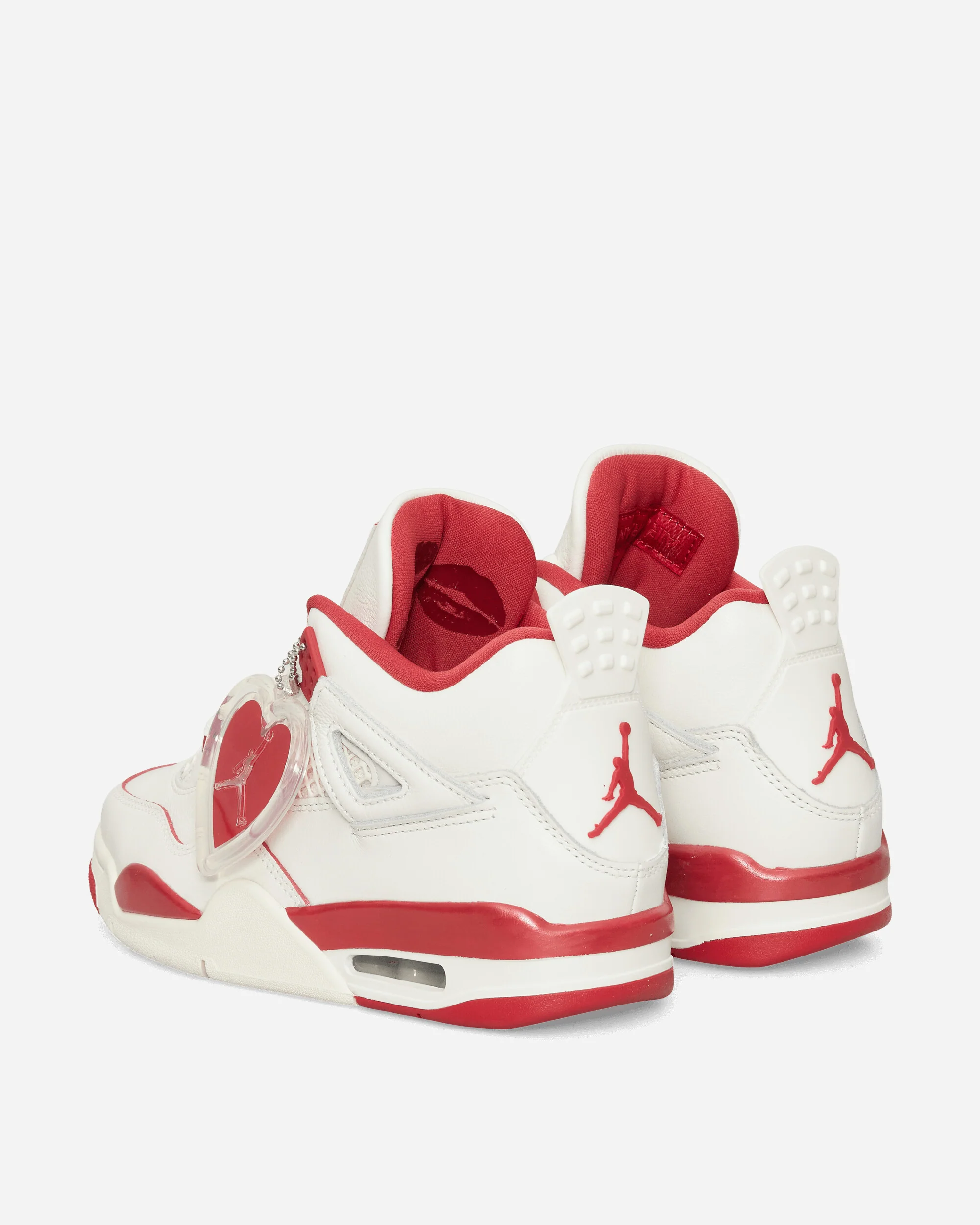 Women's Air Jordan 4 Sneakers Pale Ivory / Tough Red - Image 4
