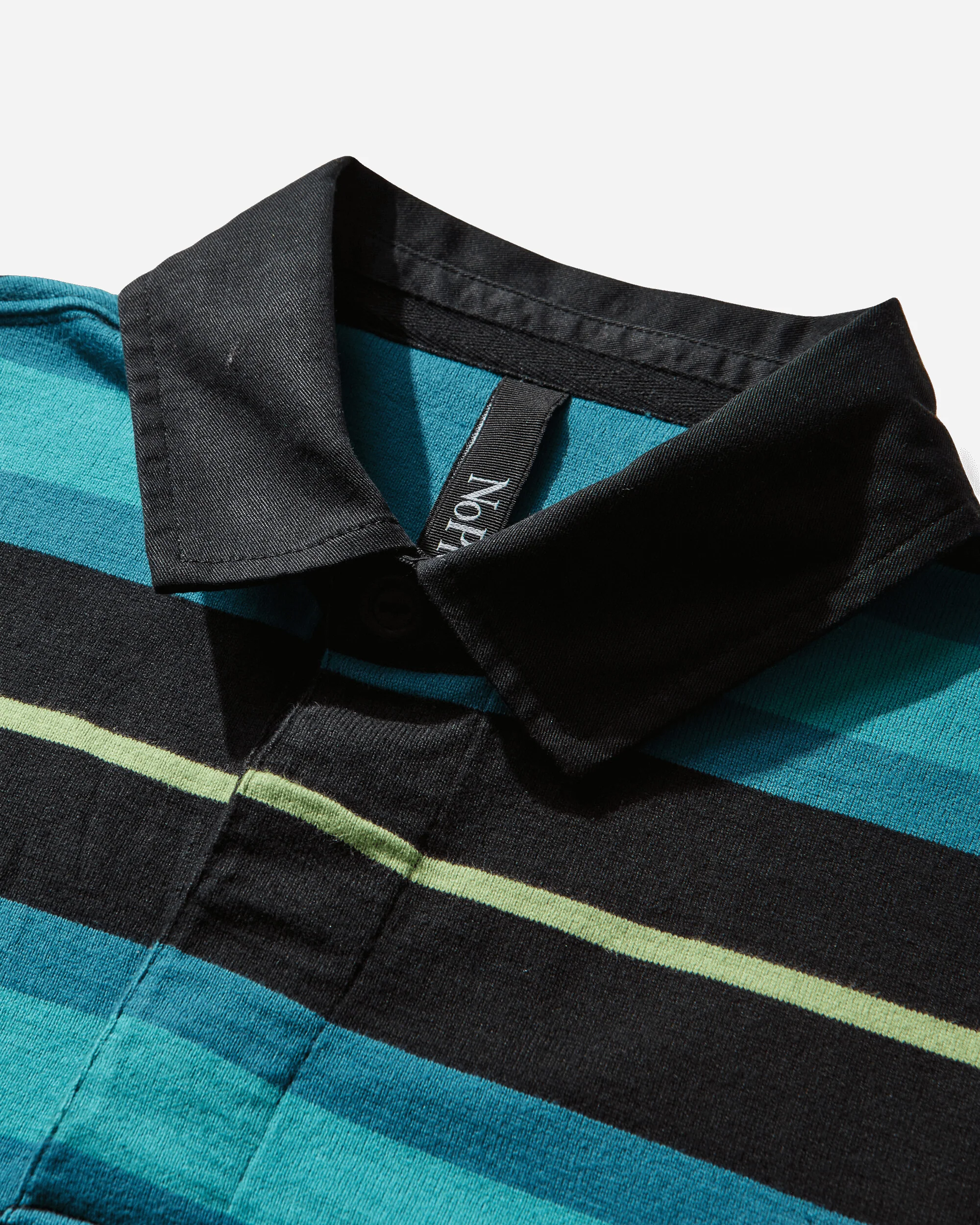 Striped Longsleeve Rugby Shirt Aqua - Image 3