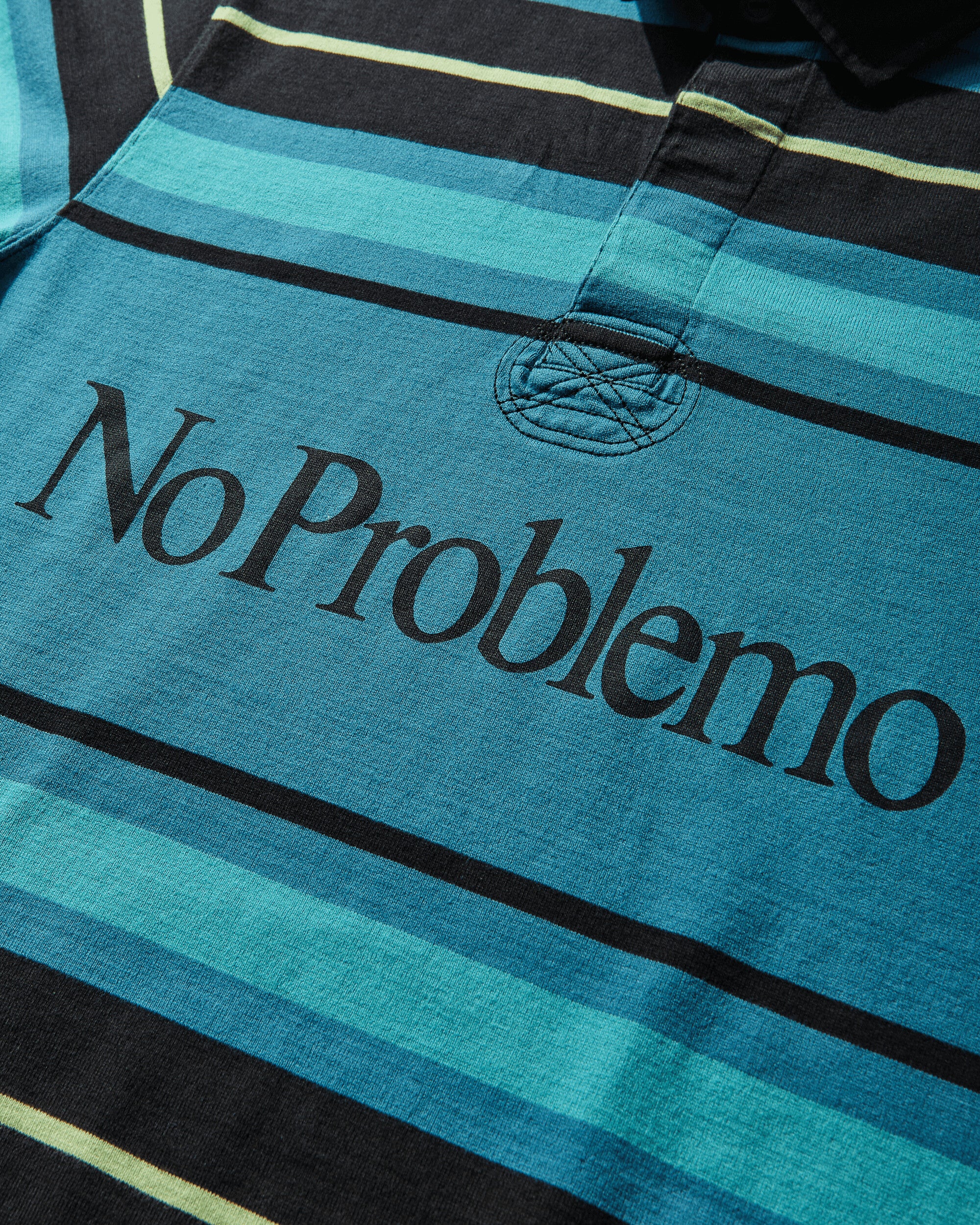 Striped Longsleeve Rugby Shirt Aqua - Image 4