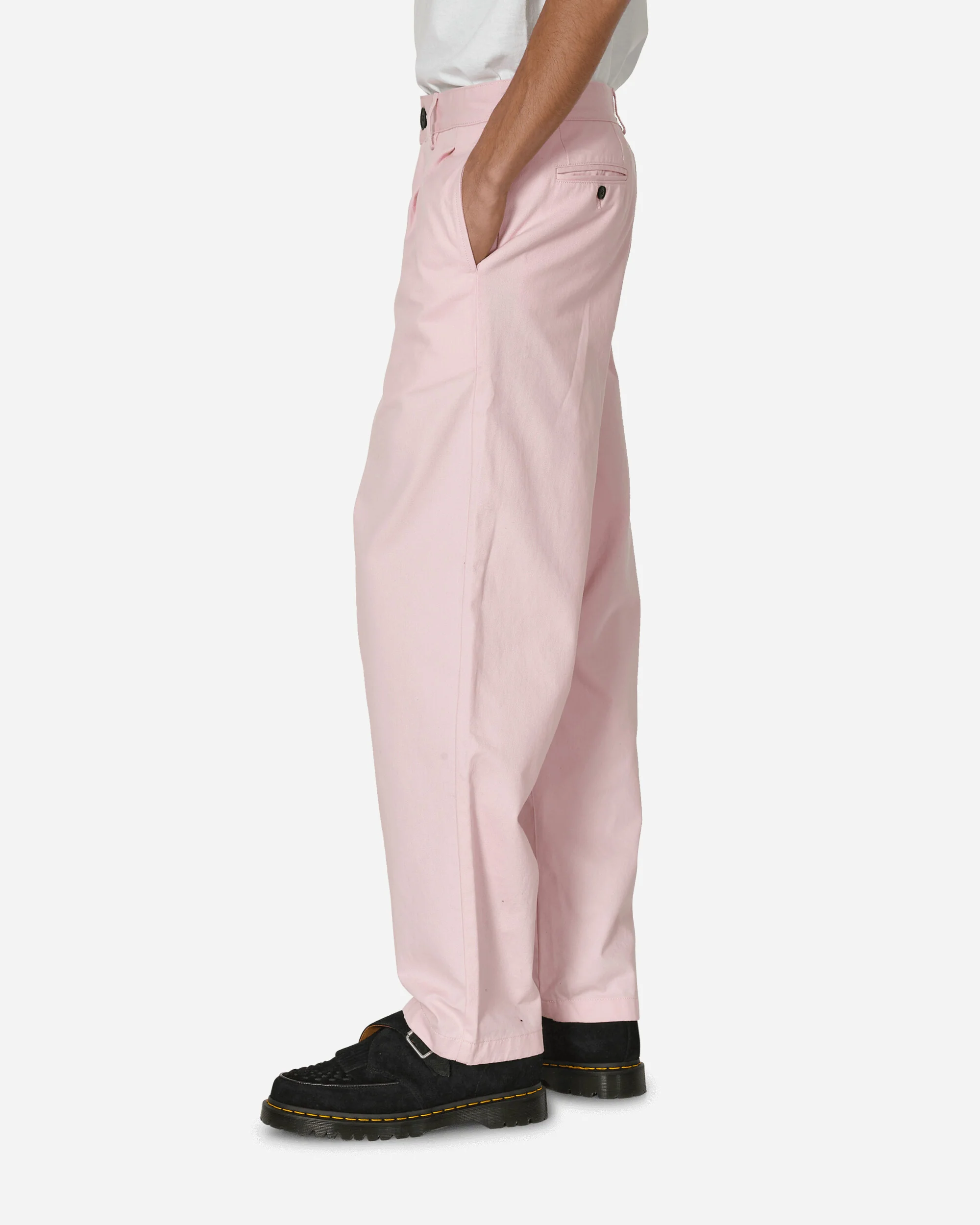 Twill Double-Pleat Pants Pink - Image 2