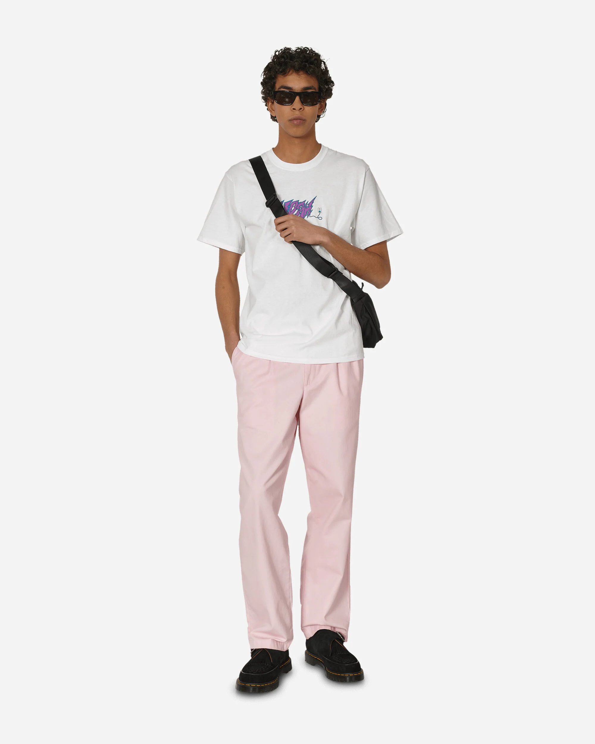 Twill Double-Pleat Pants Pink - Image 4