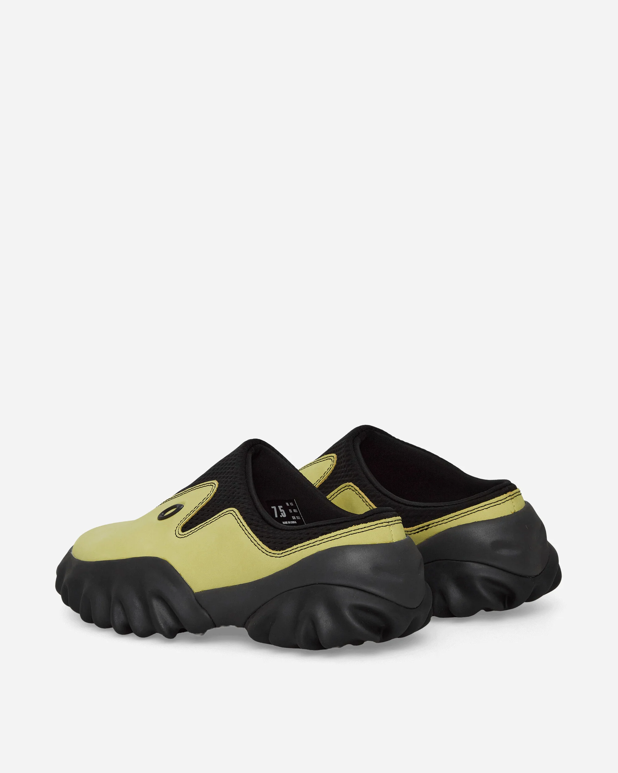 Suede Chop Saw Mules Celery / Black - Image 4