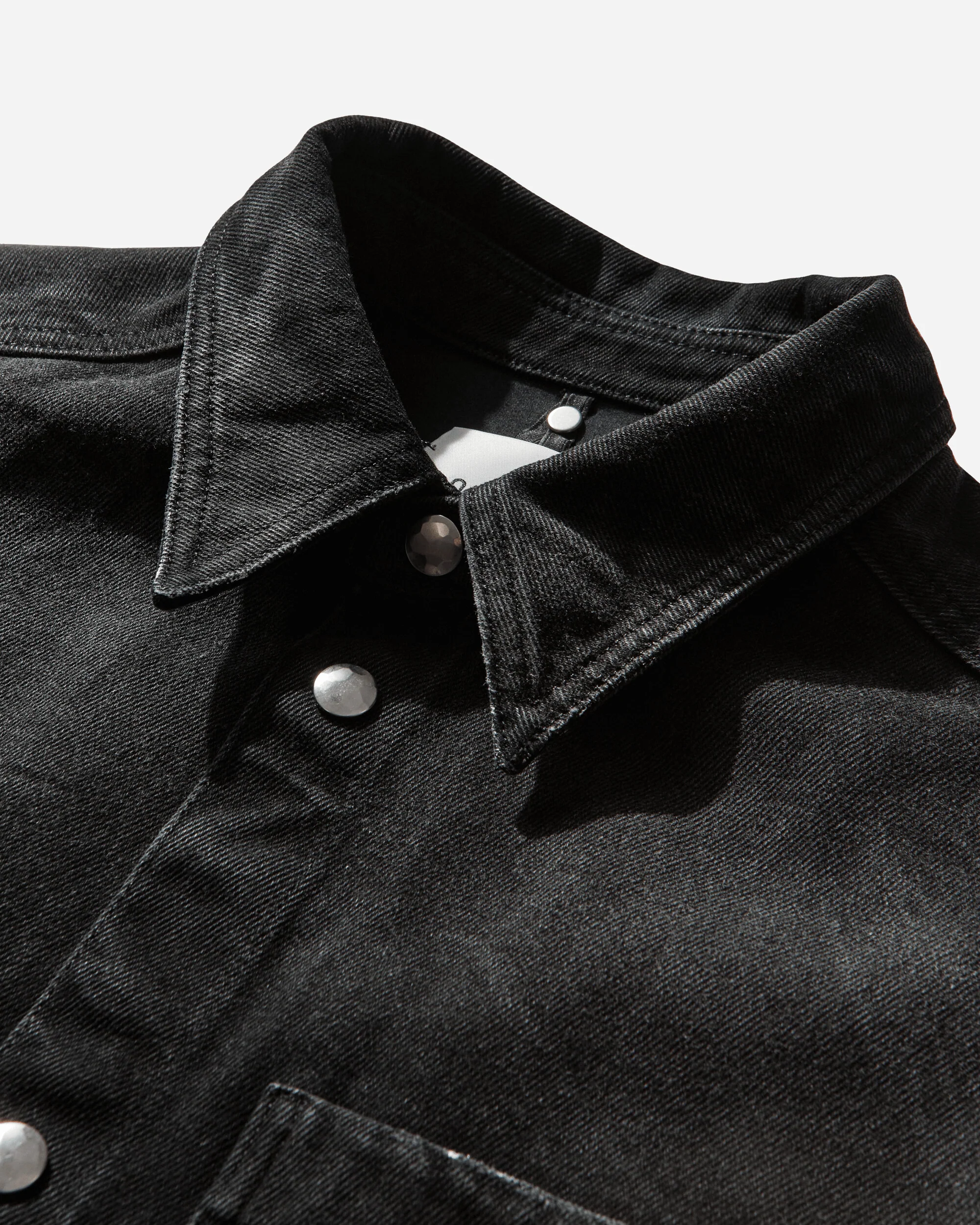 Men's Dyed Denim Shirt Black - Image 3