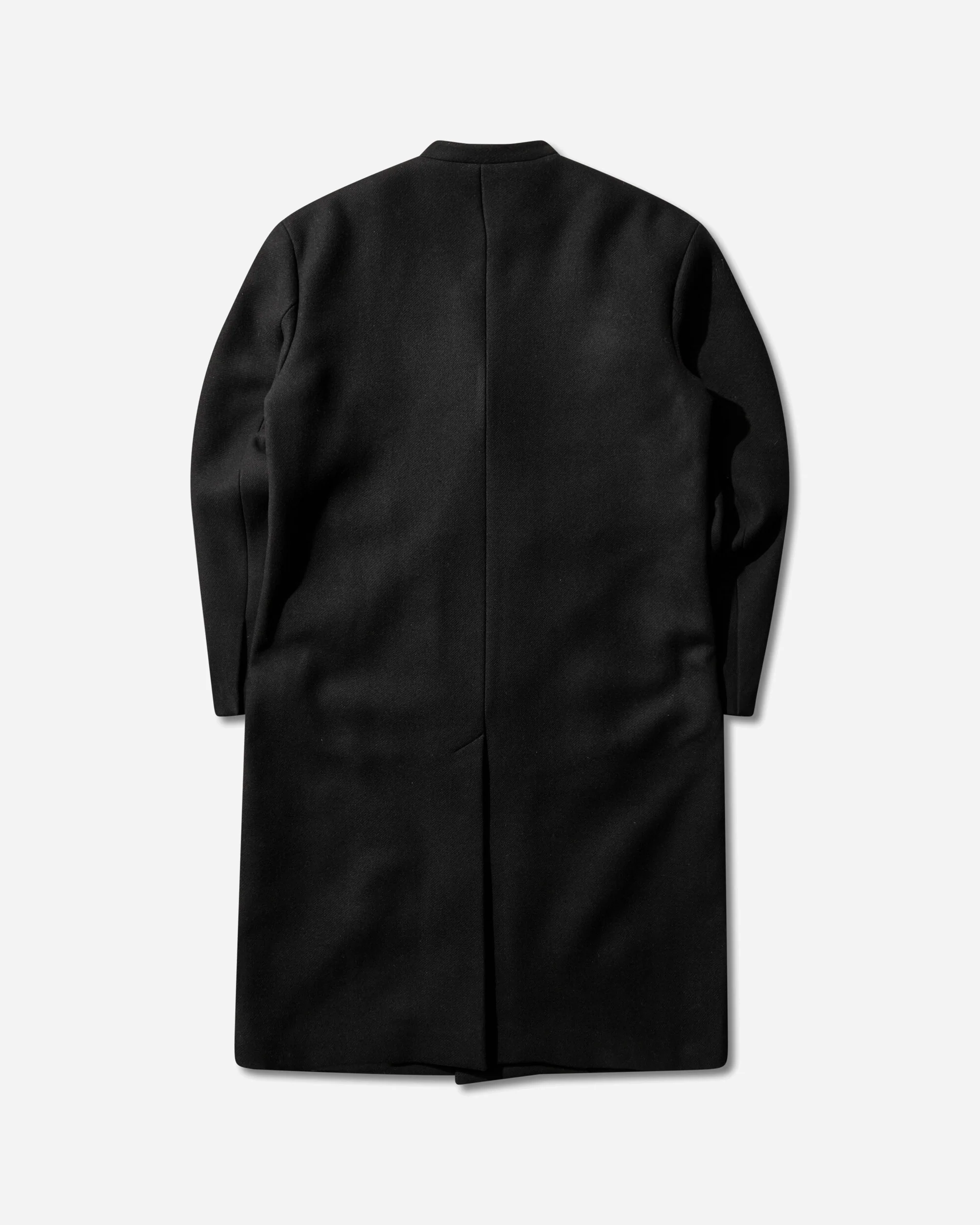 Men's Double Breasted Wool Coat Black - Image 2