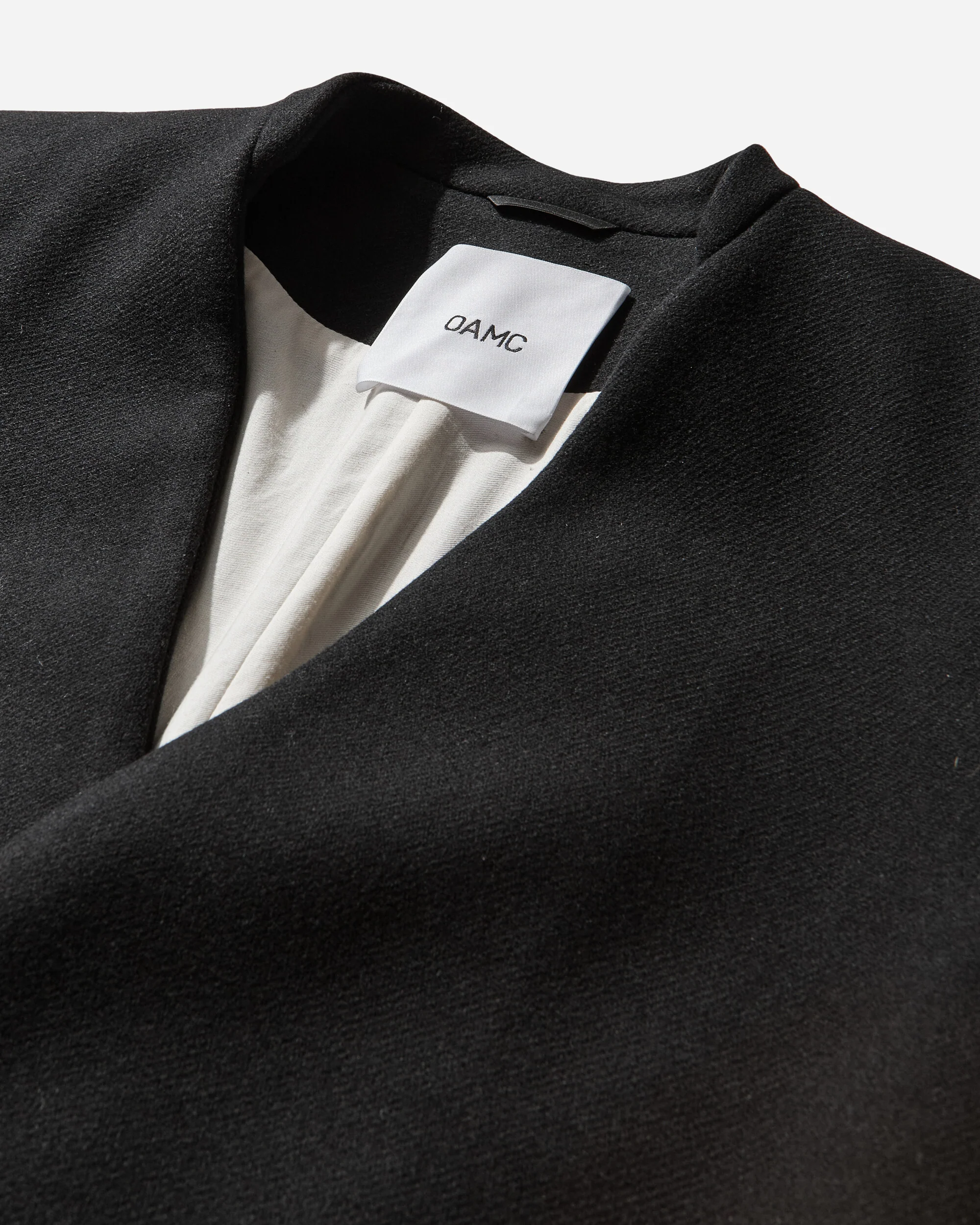 Men's Double Breasted Wool Coat Black - Image 3