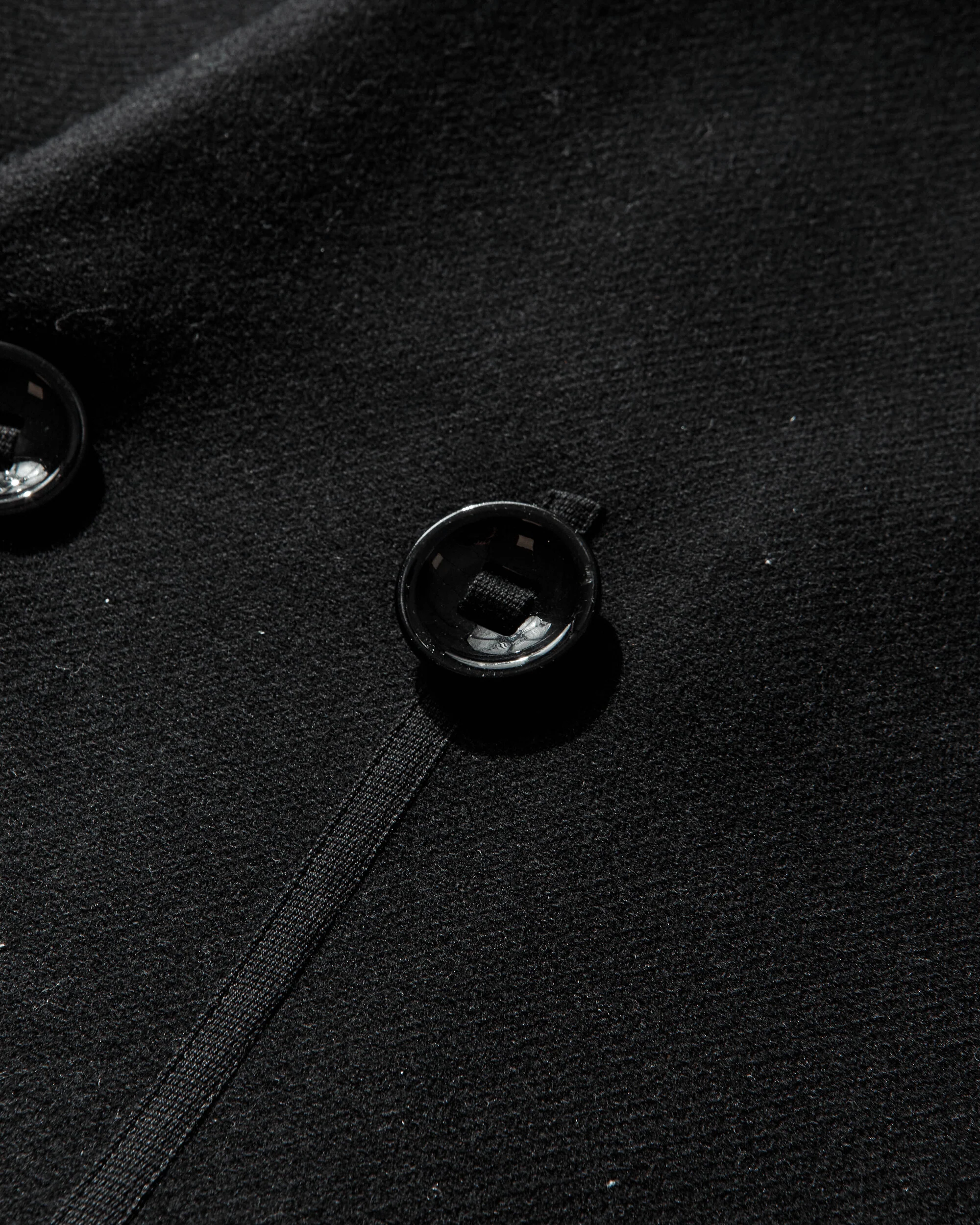 Men's Double Breasted Wool Coat Black - Image 4