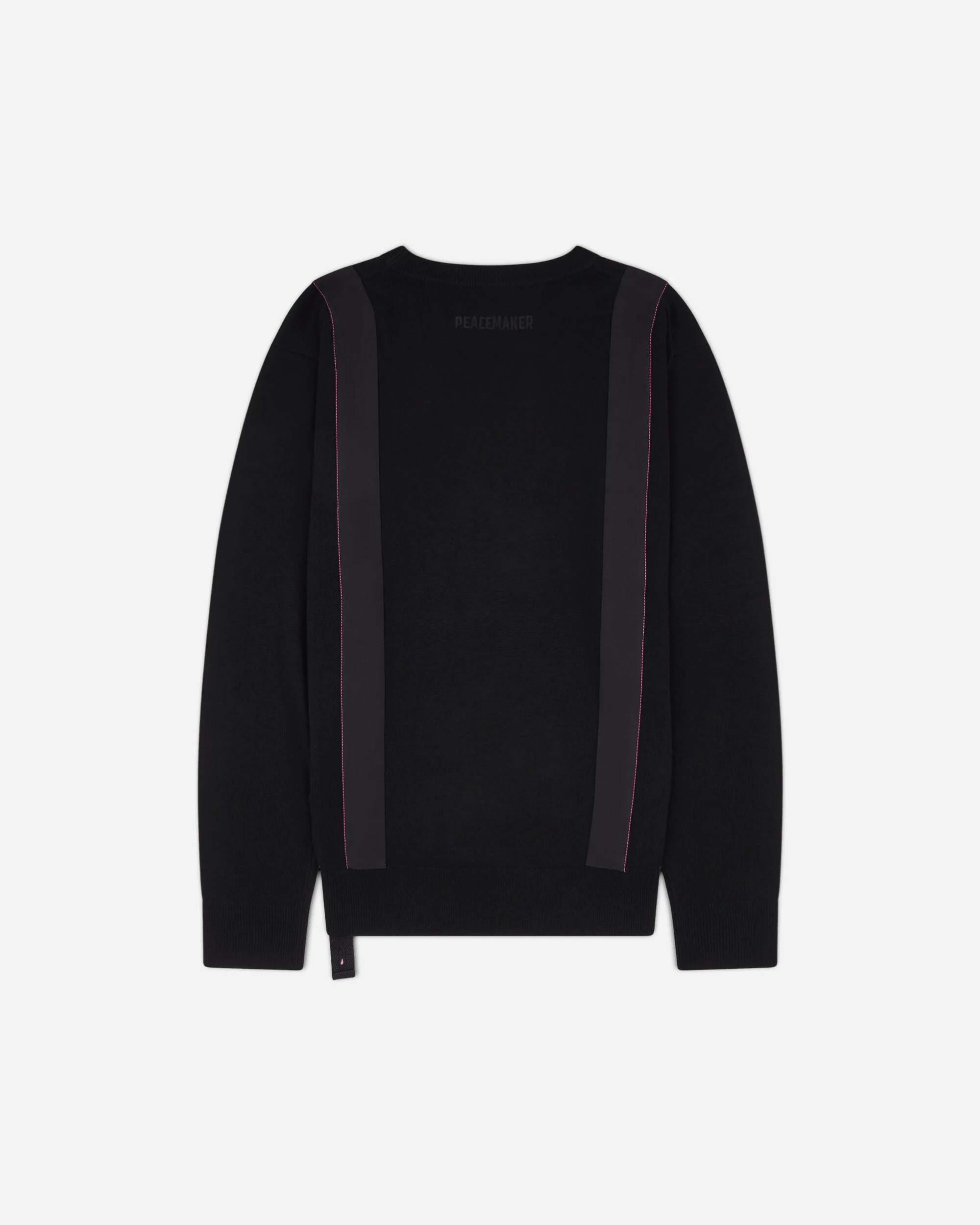 Men's Applied Tape Knit Sweater Black - Image 2