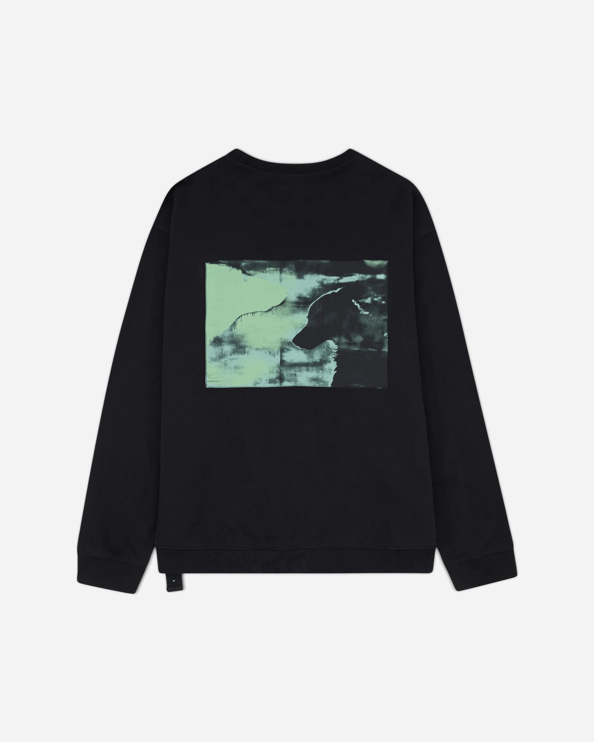 Men's Dogs Print Crewneck Sweatshirt Black - Image 2