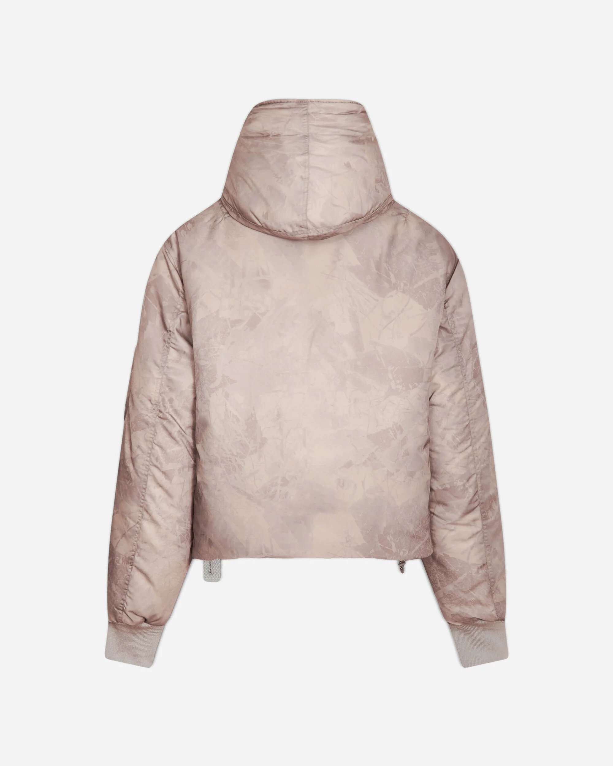 Men's Cropped Hood Bomber Jacket Foliage Print - Image 2