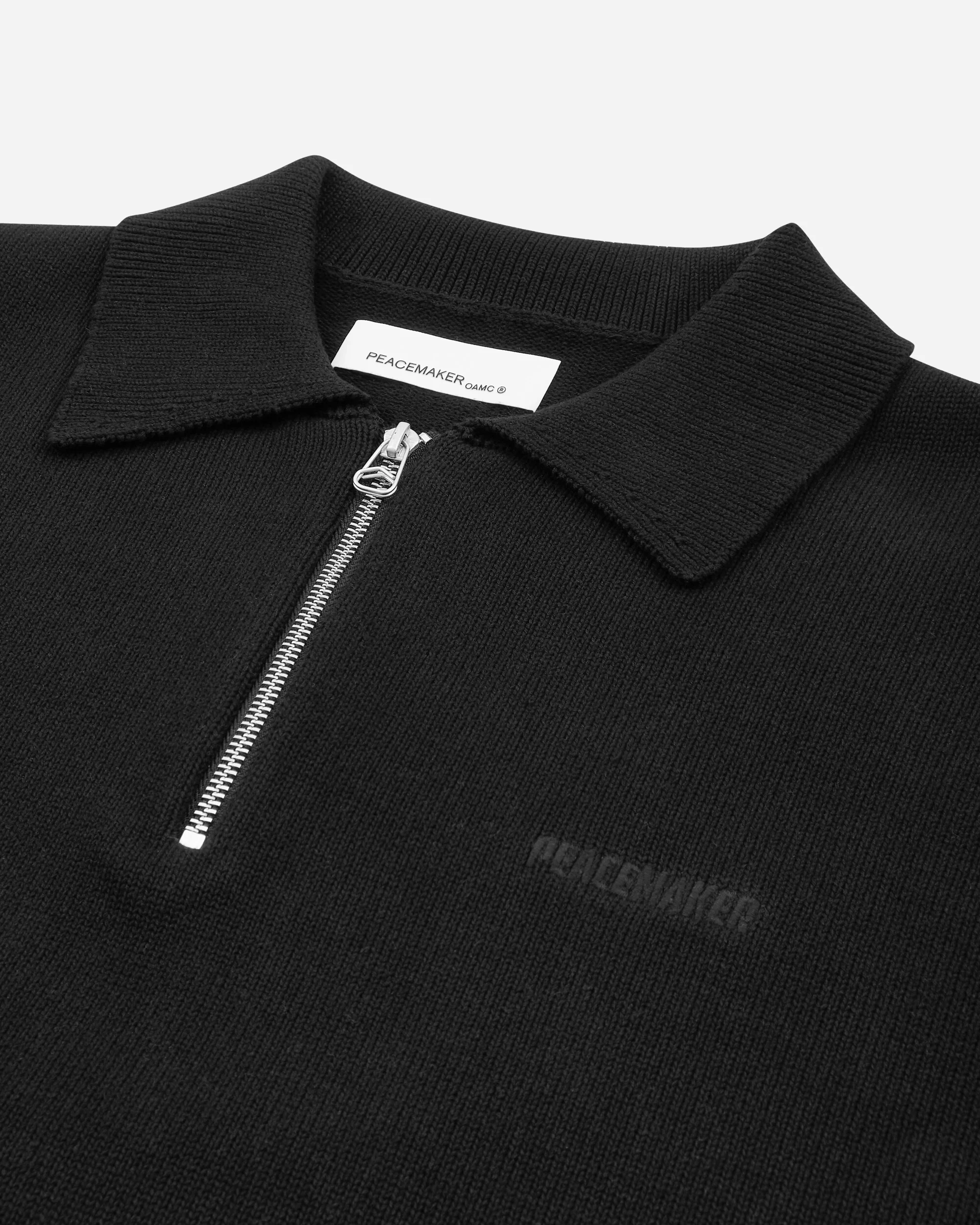Men's Knit Polo Black - Image 3