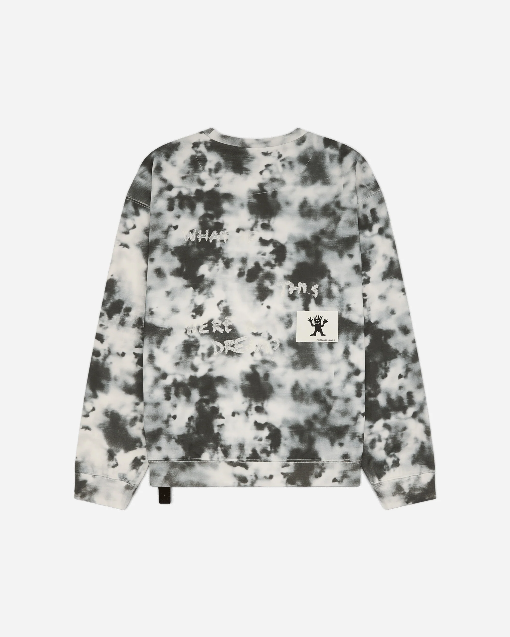 Men's Loose Fit Crewneck Sweatshirt Black Camo - Image 2