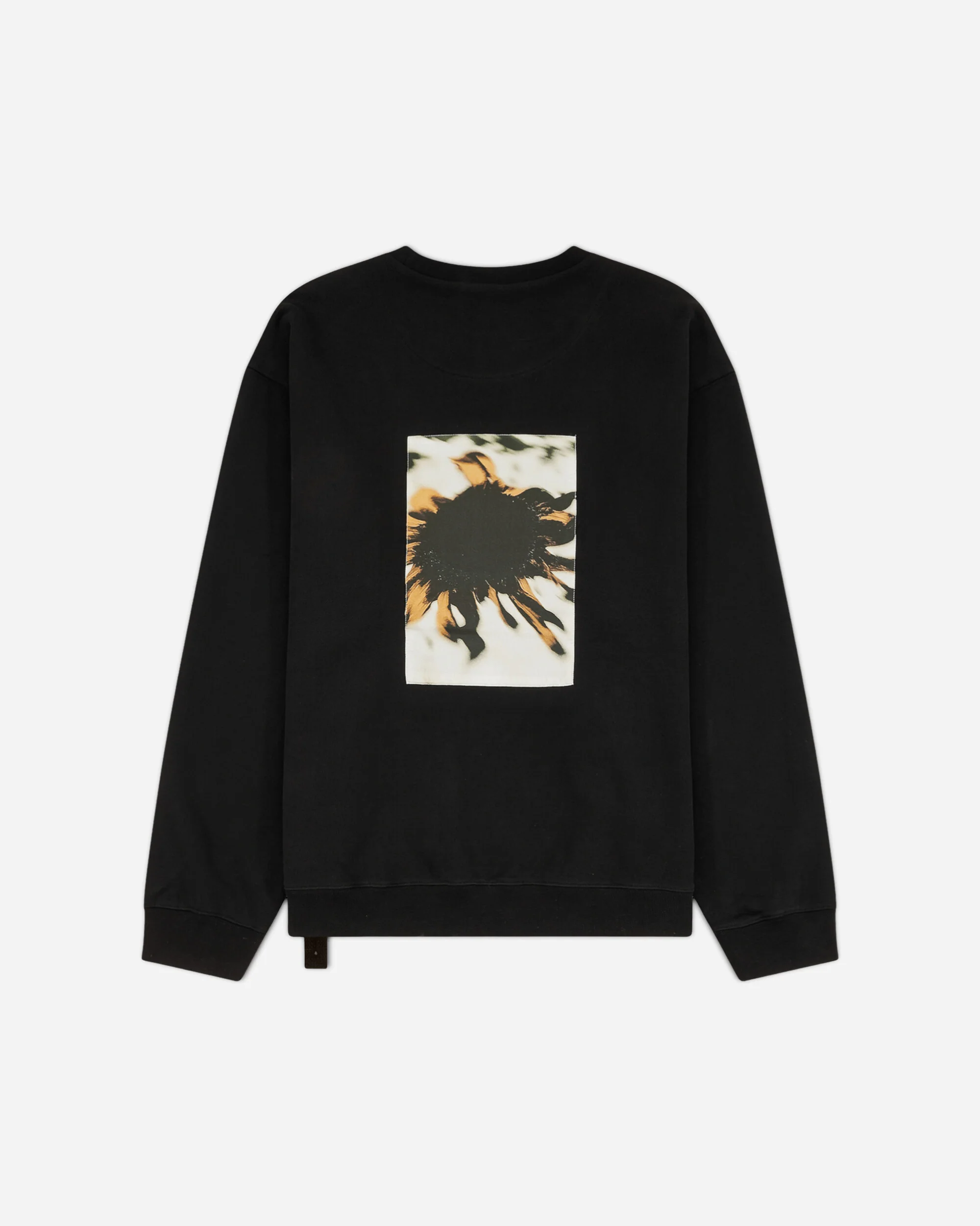 Men's Landart 02 Print Loose Fit Crewneck Sweatshirt Black - Image 2