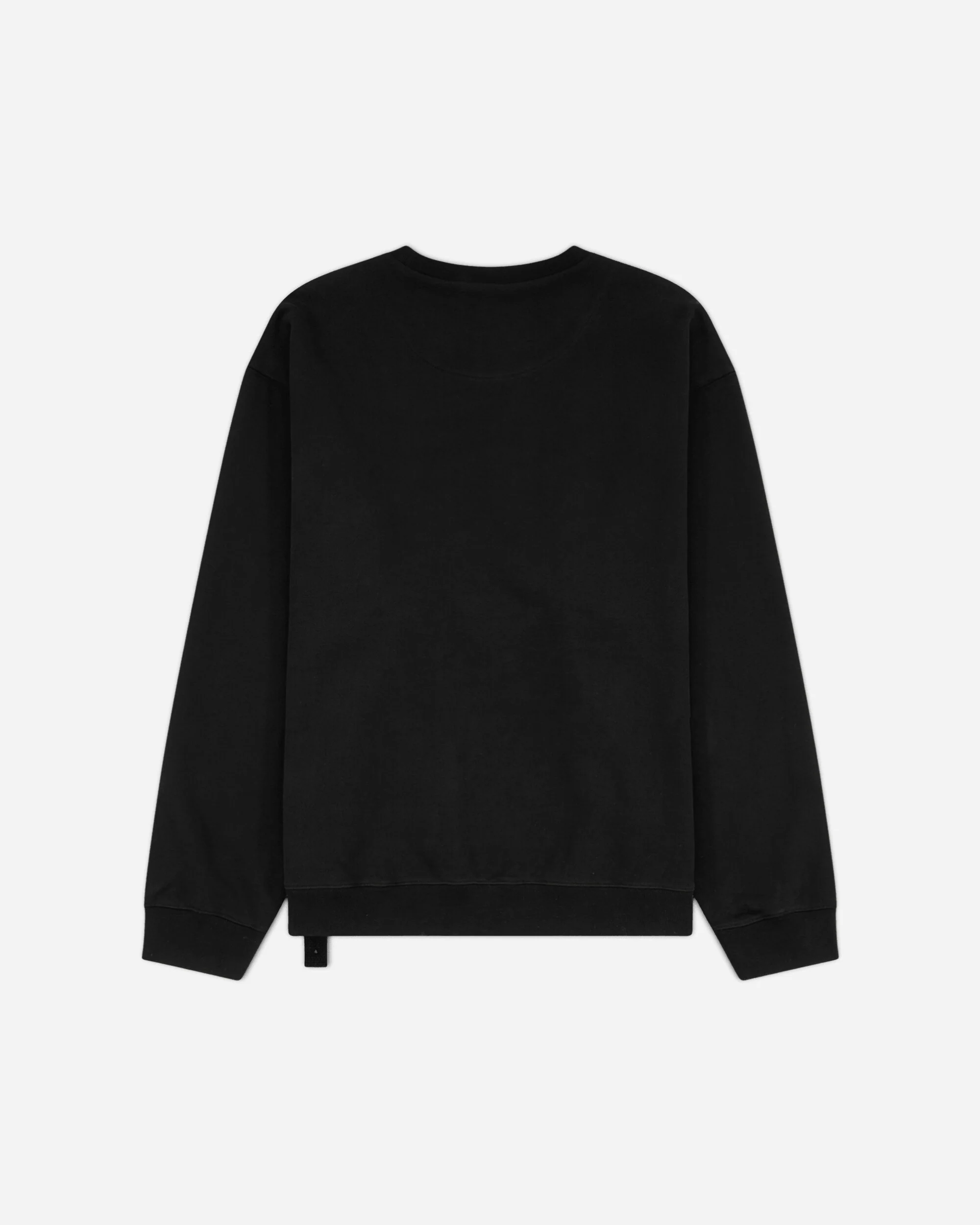 Men's Smile Print Print Loose Fit Crewneck Sweatshirt Black - Image 2