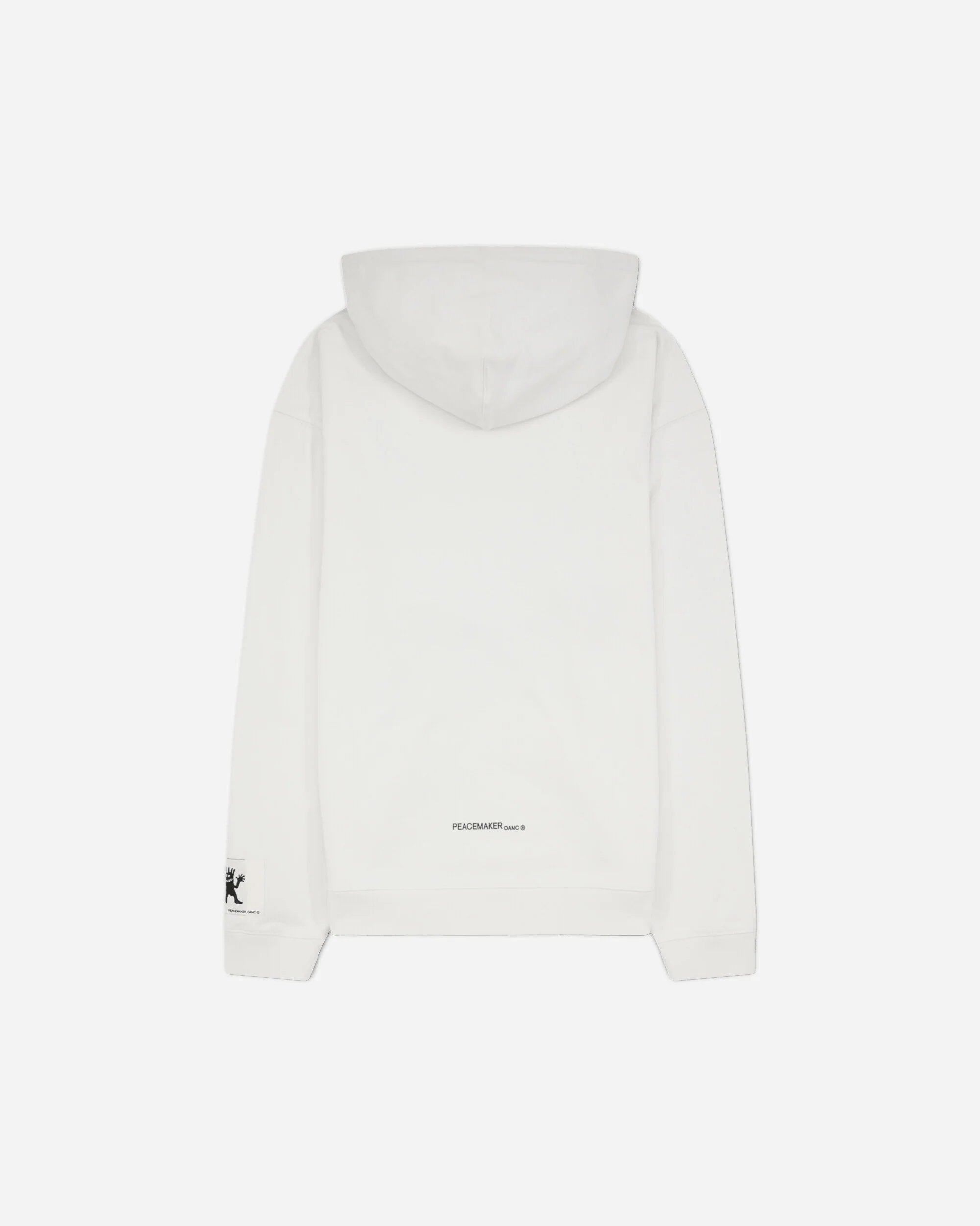 Men's Languages Print Loose Fit Hoodie White - Image 2