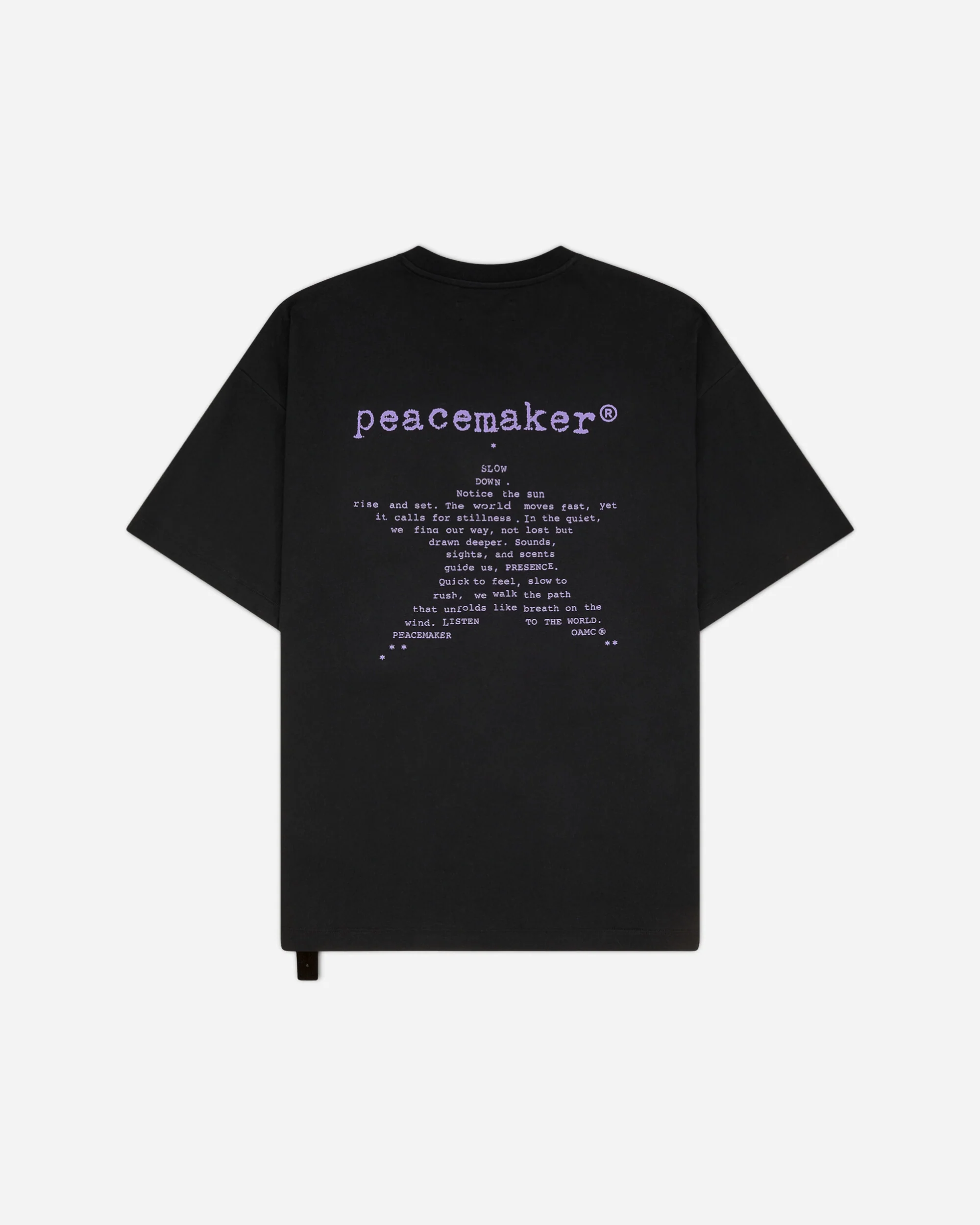 Men's Star Print Loose Fit T-Shirt Black - Image 2