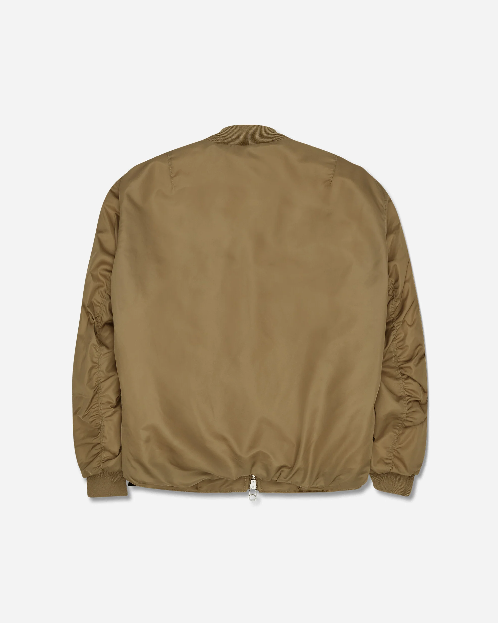 Men's Minimal Bomber Jacket Beige - Image 2