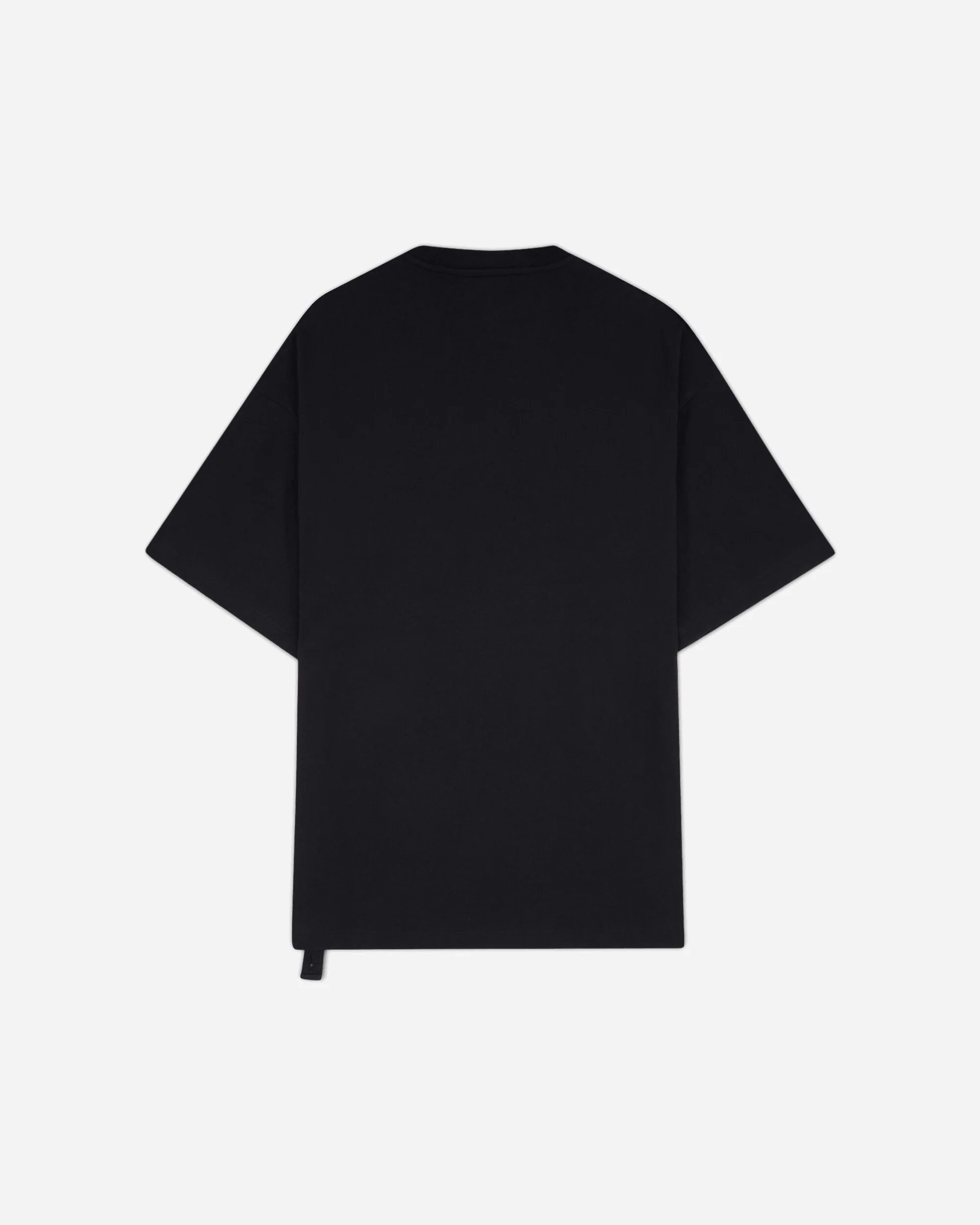 Men's Apple Print Oversized Fit T-Shirt Black - Image 2