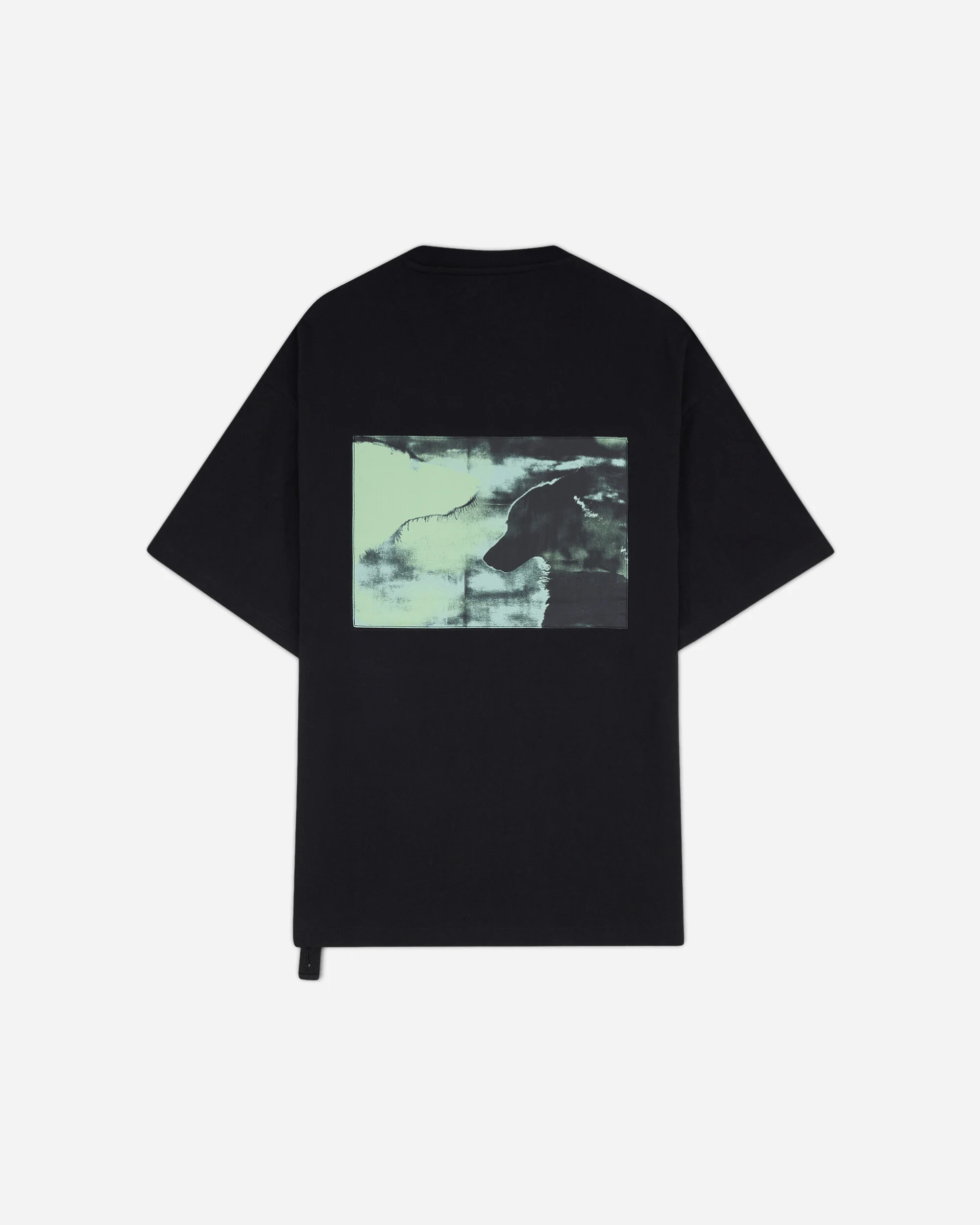 Men's Dogs Print Oversized Fit T-Shirt Black - Image 2