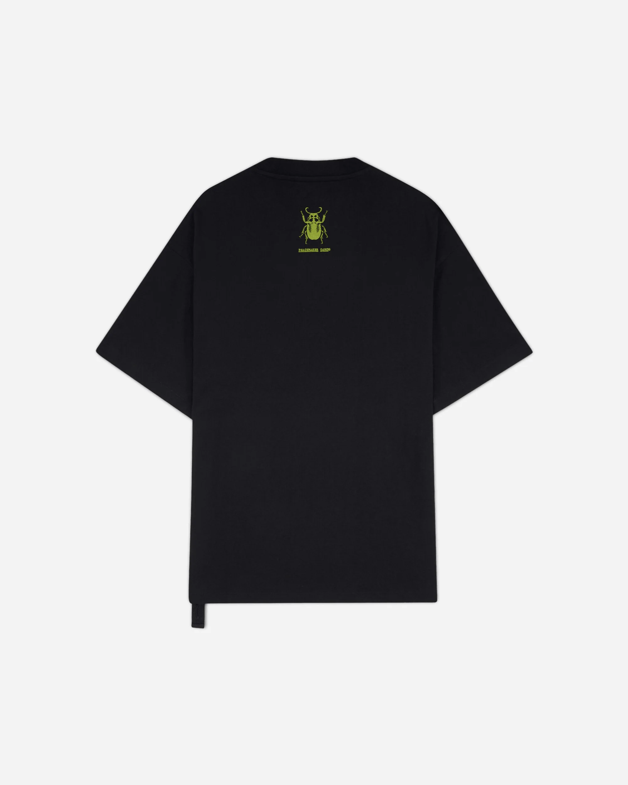 Men's Stencil Print Oversized Fit T-Shirt Black - Image 2