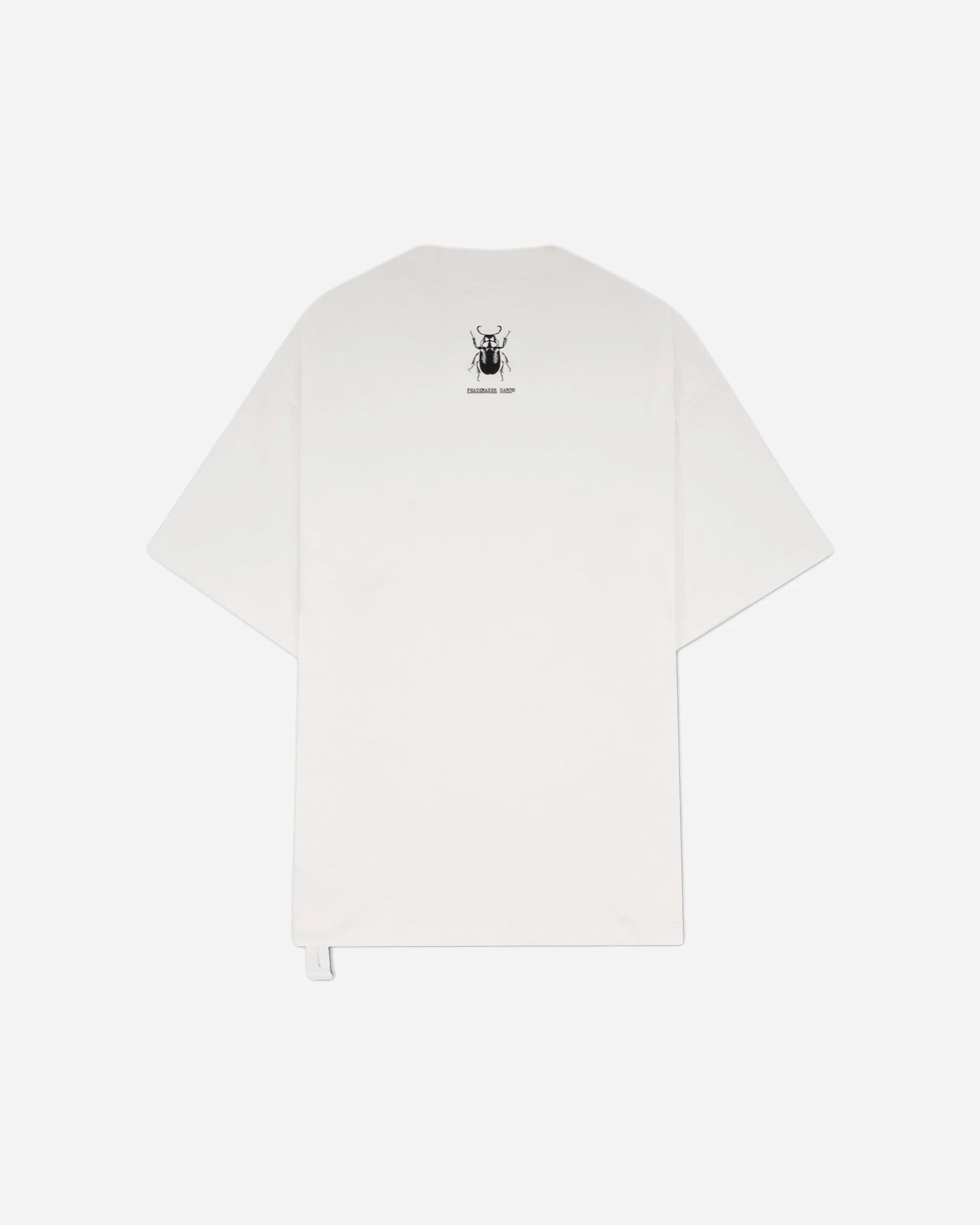 Men's Stencil Print Oversized Fit T-Shirt White - Image 2