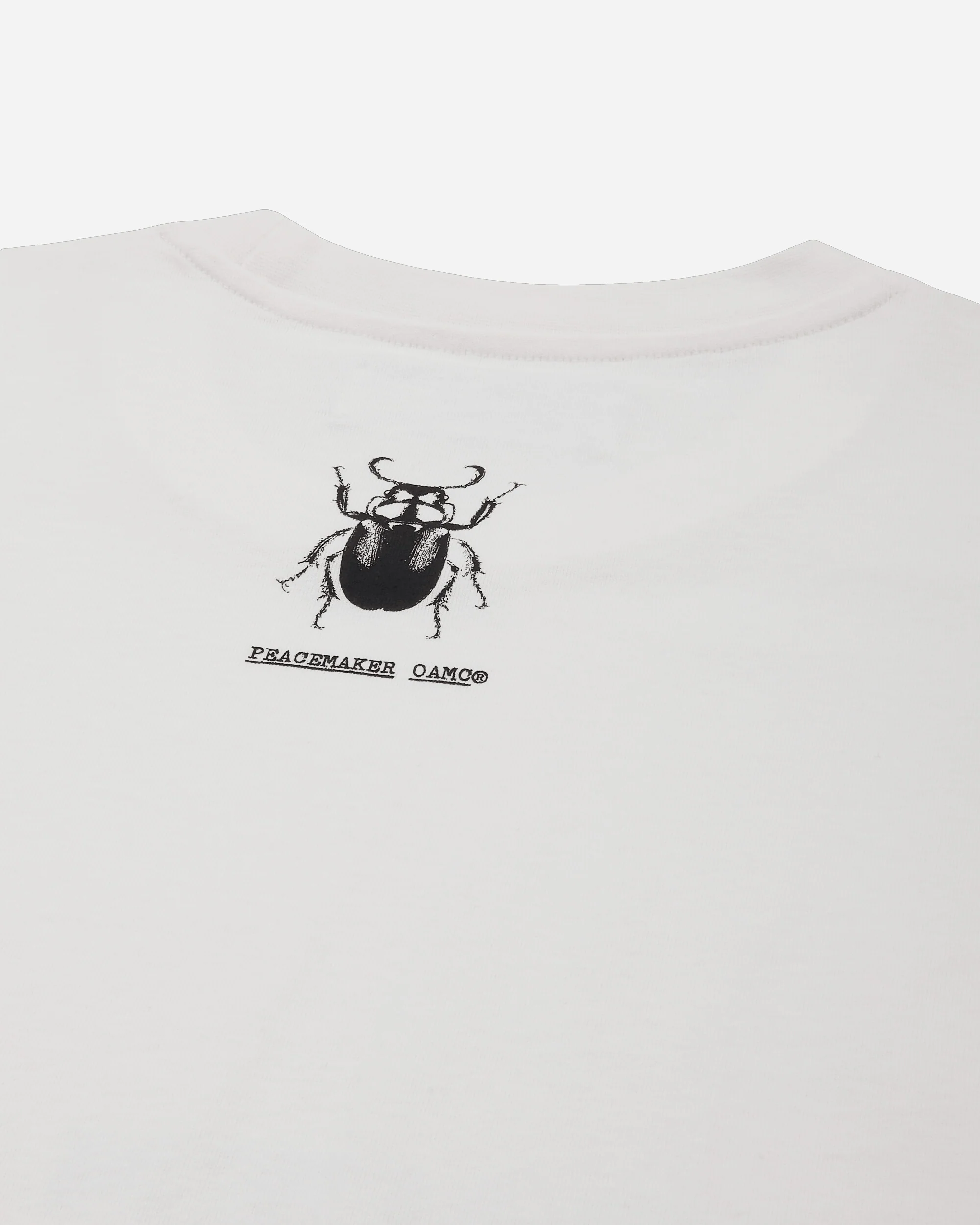 Men's Stencil Print Oversized Fit T-Shirt White - Image 3