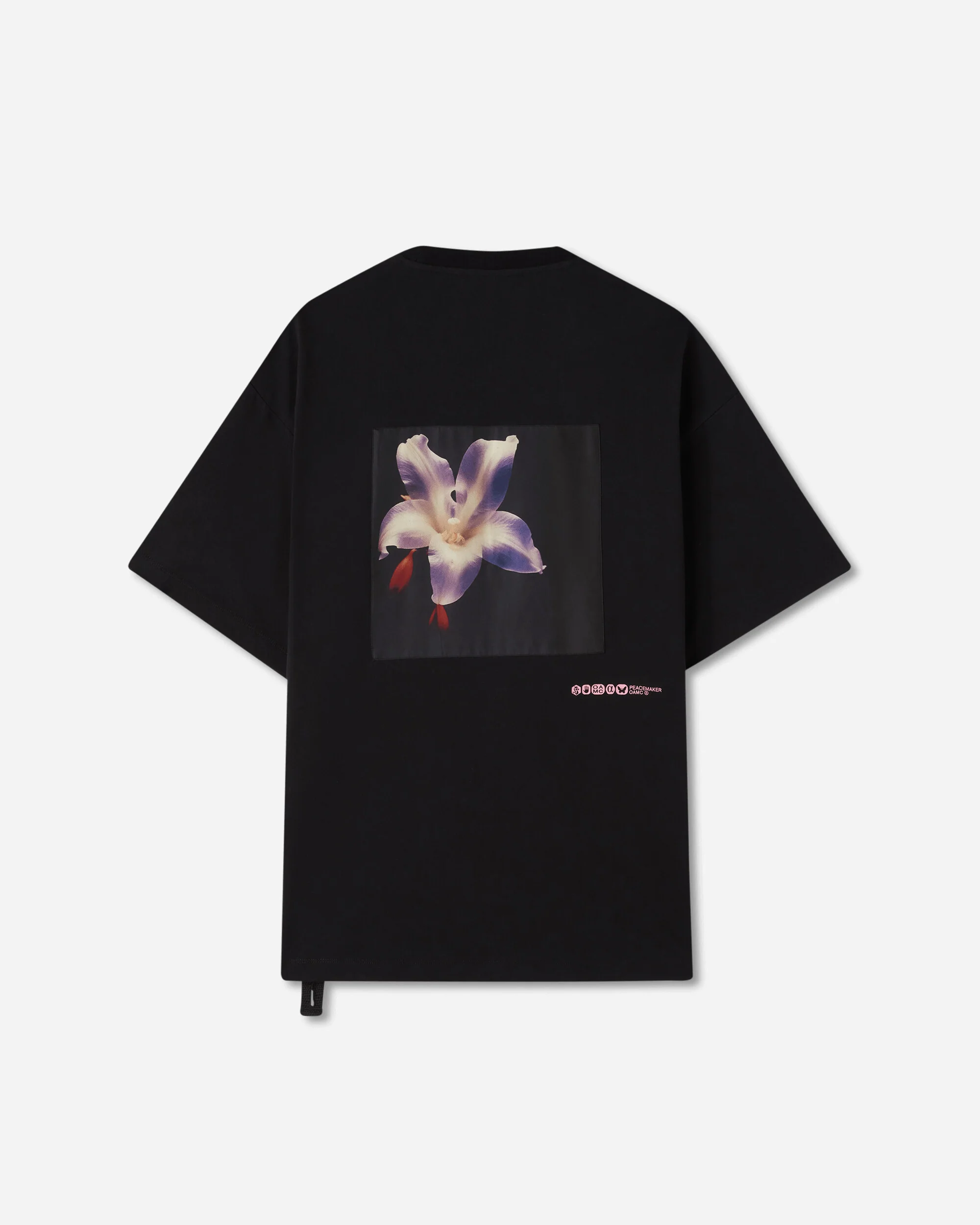 Men's Flower T-Shirt Black - Image 2