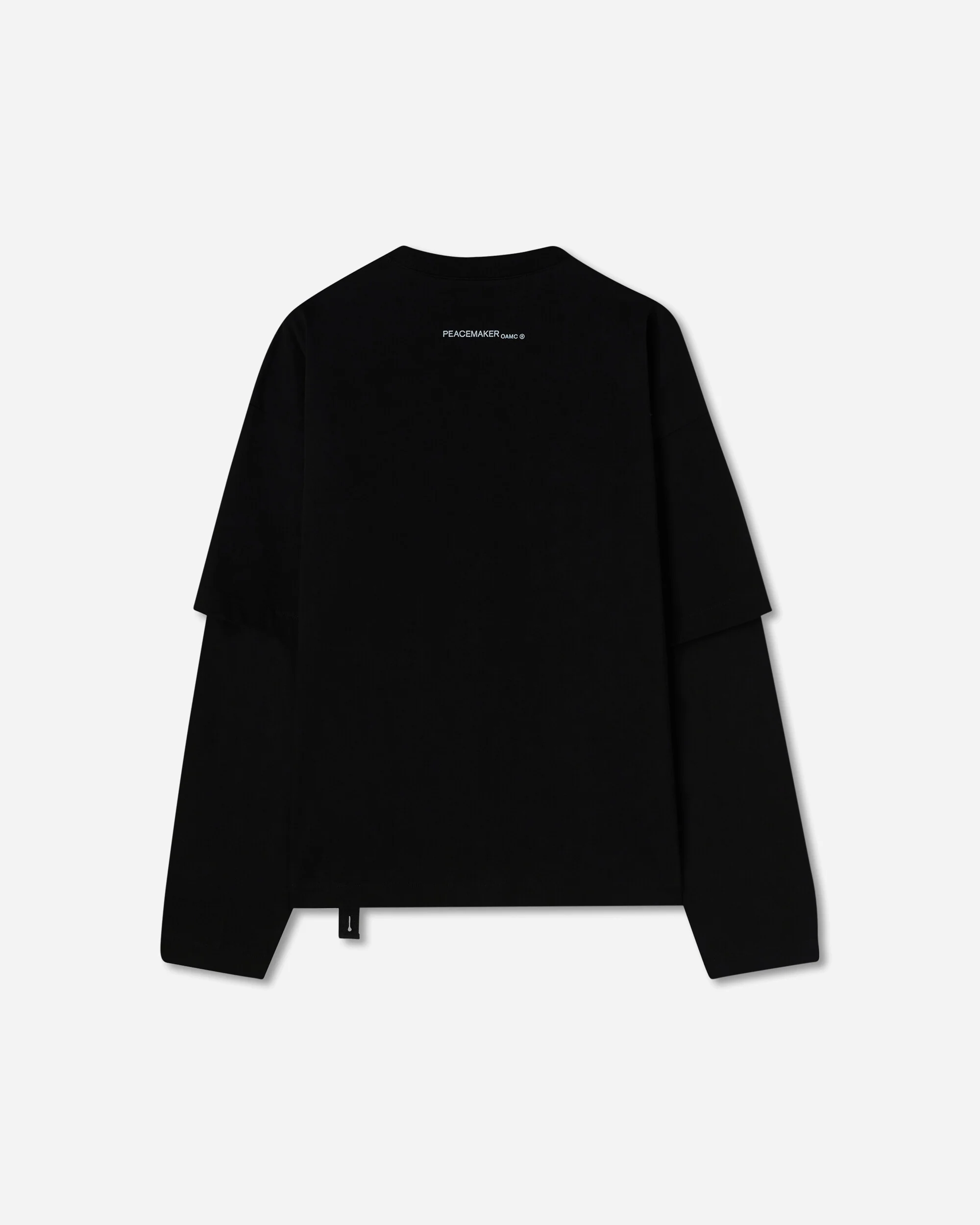 Men's Leaf Double Layer Boxy T-Shirt Black - Image 2