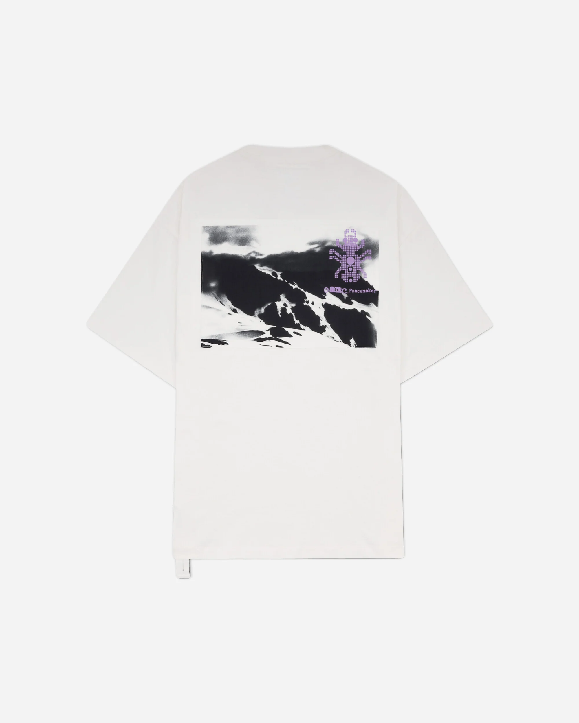 Men's Landscape Print Pocket T-Shirt White - Image 2