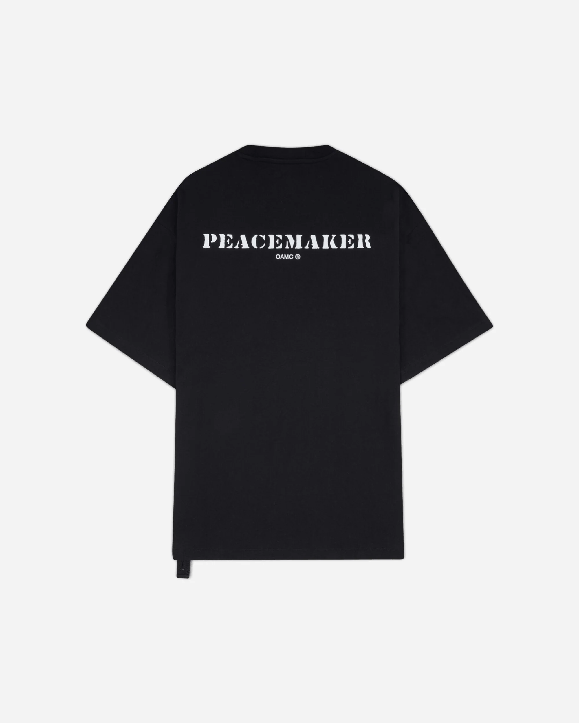 Men's Stencil Print Pocket T-Shirt Black - Image 2