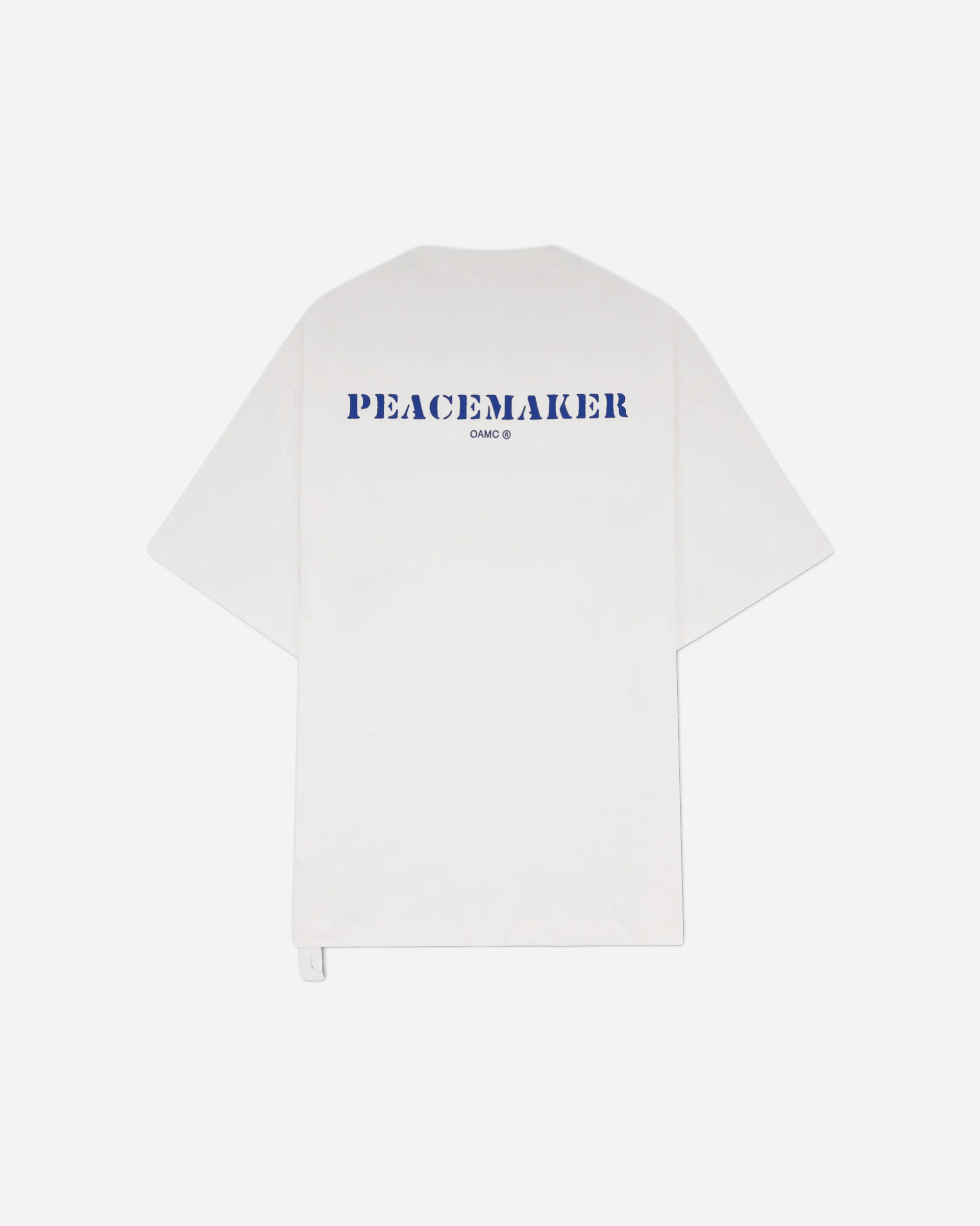 Men's Stencil Print Pocket T-Shirt White - Image 2