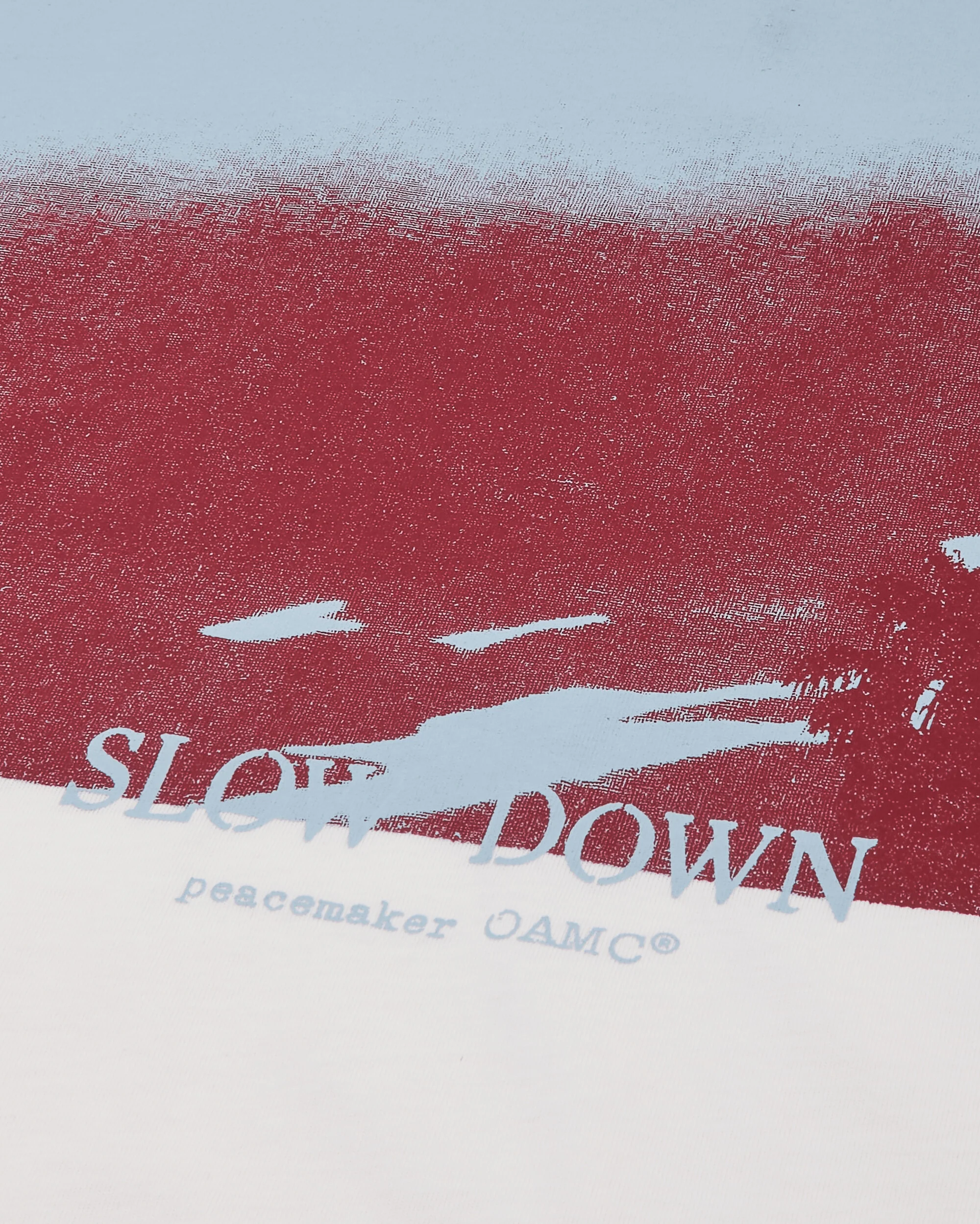 Men's Slow Down Print Regular Fit T-Shirt White - Image 3