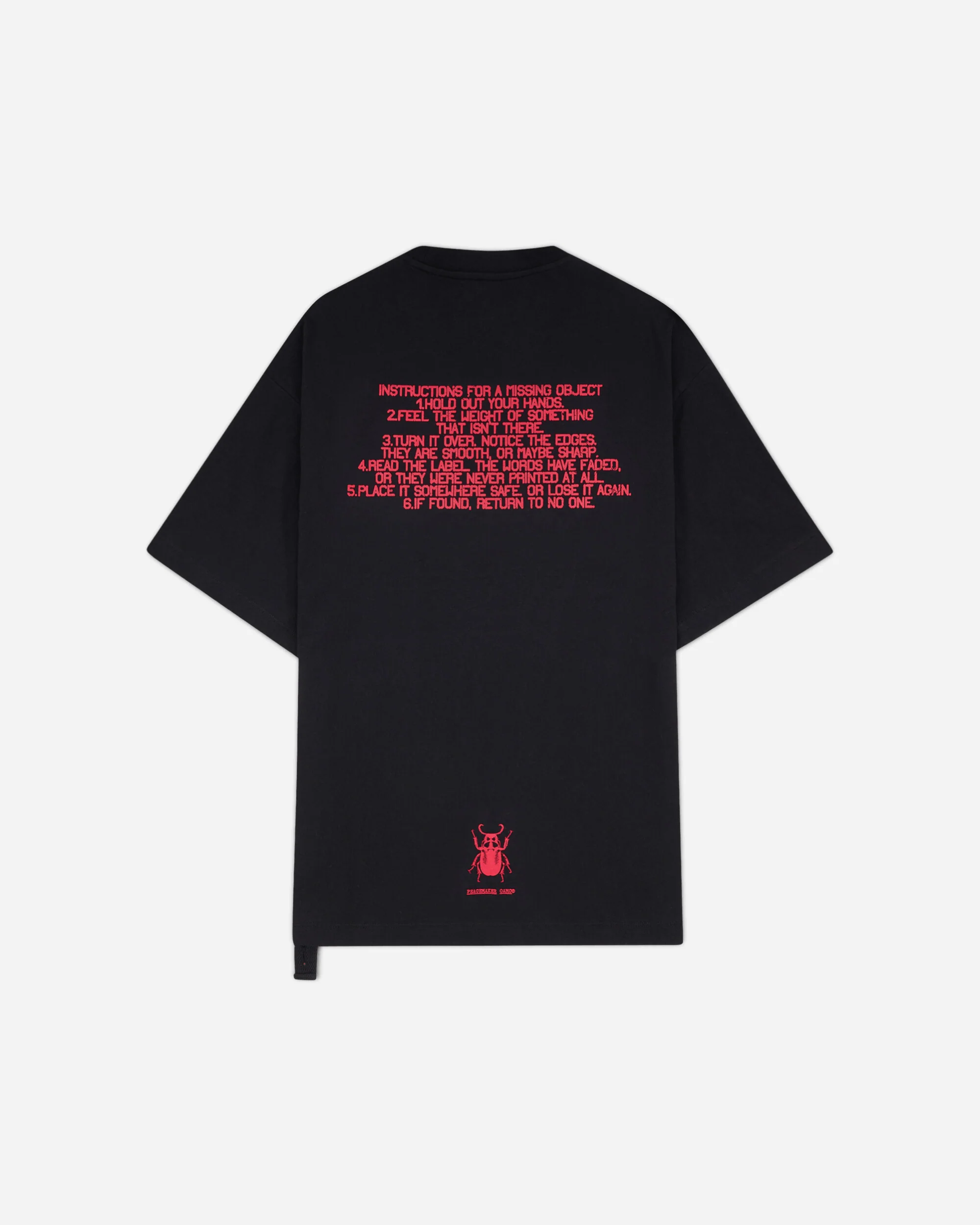 Men's Stencil Print Regular Fit T-Shirt Black - Image 2