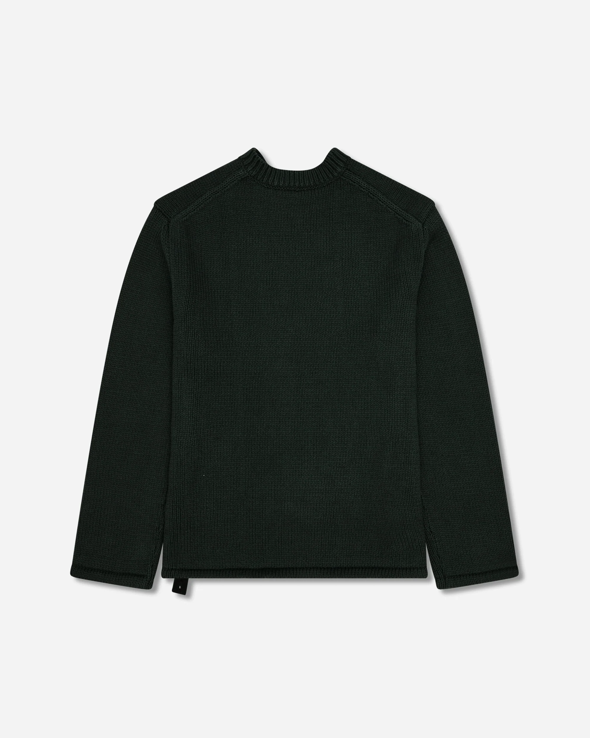 Men's Shoulder Zip Knit Sweater Dark Green - Image 2