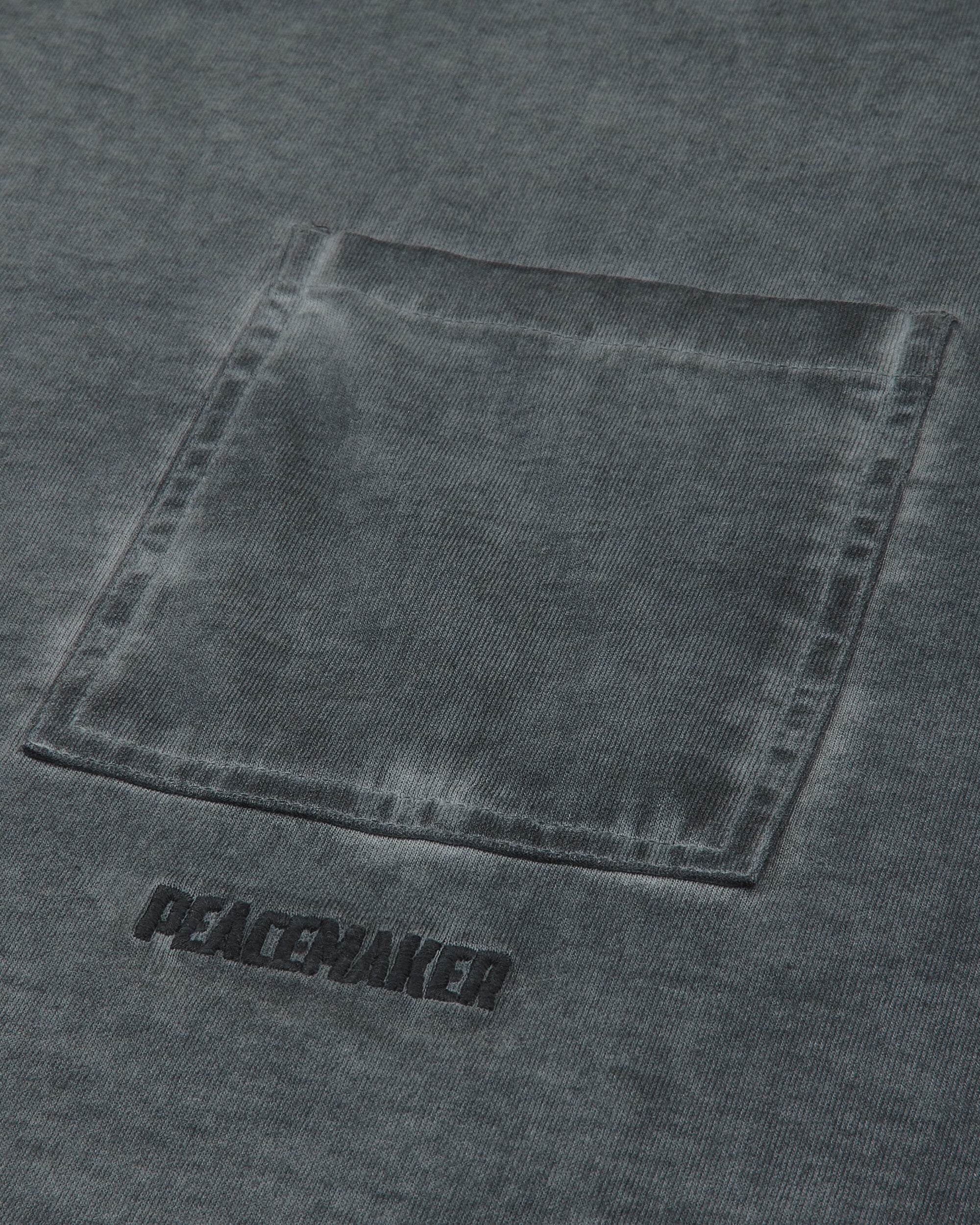 Men's Velcro Applique Longsleeve T-Shirt Light Grey - Image 3