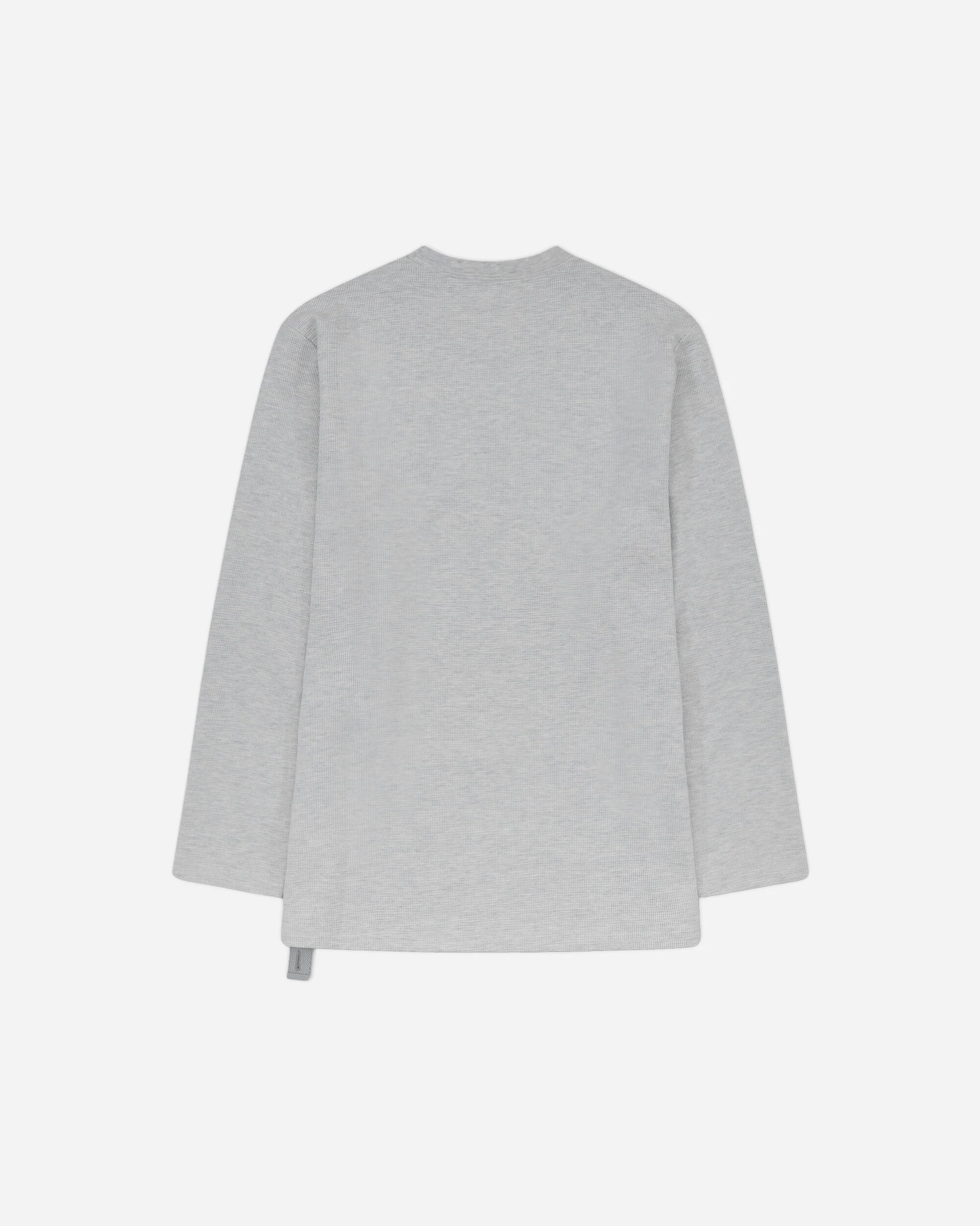 Men's Waffle Longsleeve Top Grey - Image 2