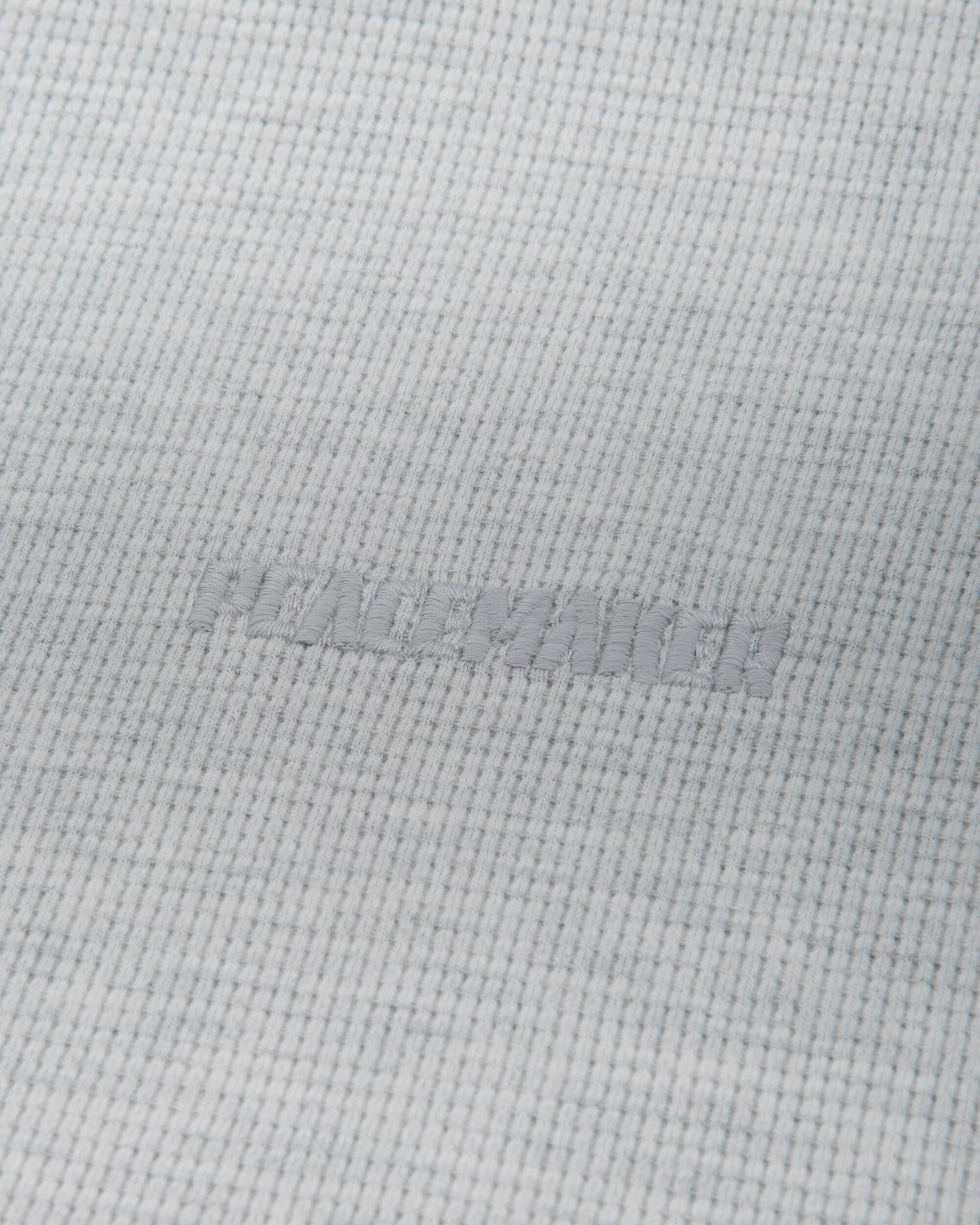 Men's Waffle Longsleeve Top Grey - Image 3