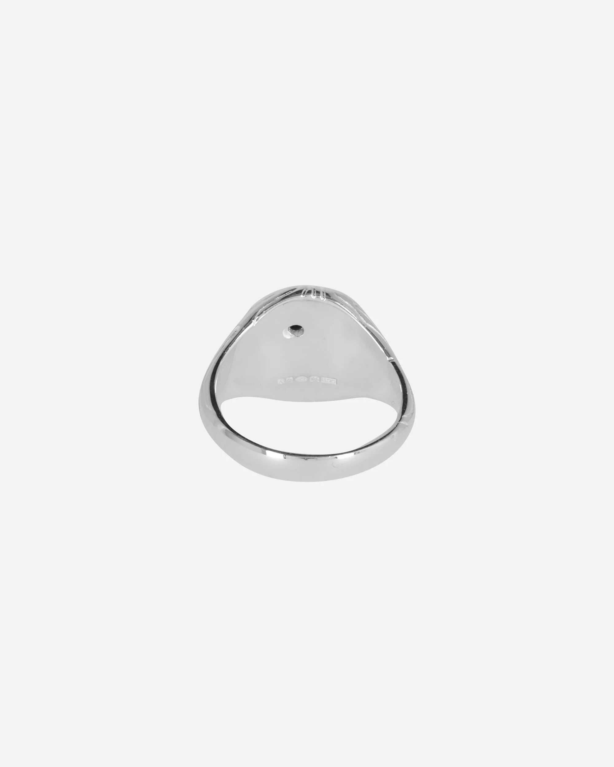 Black Diamond Globe Signet Ring Silver - Image 4