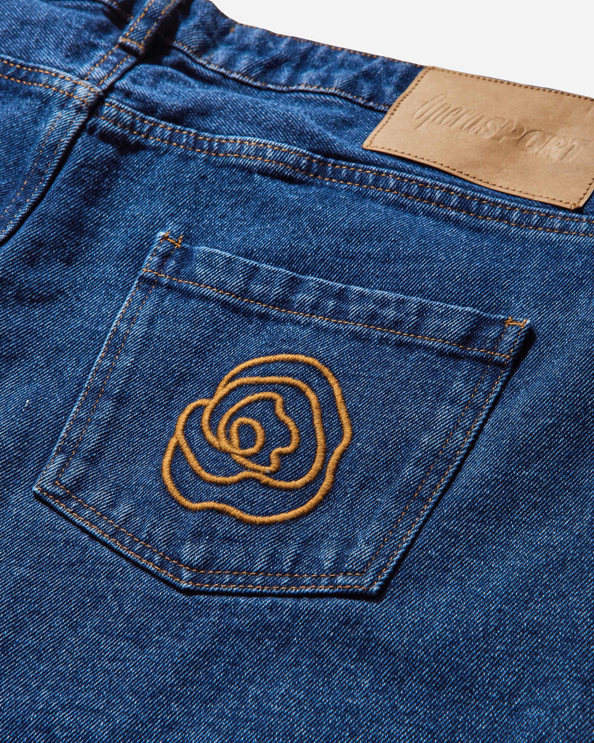 Women's Rose Straight Denim Pants Medium Blue - Image 3