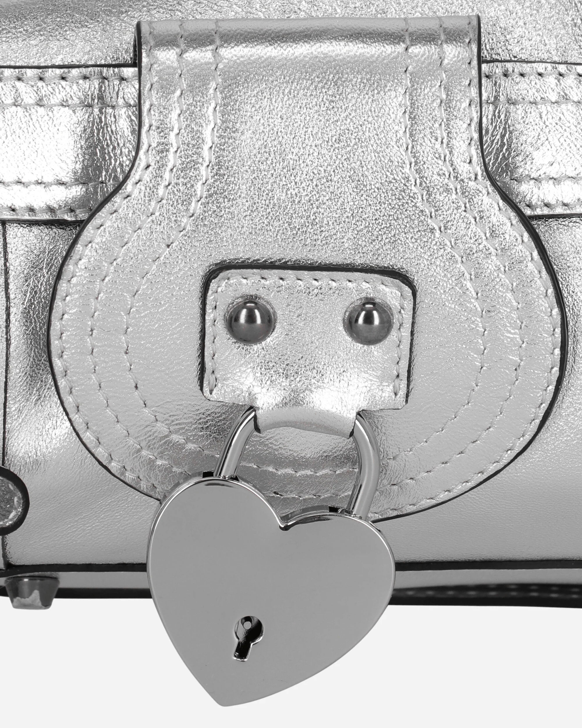 Mini Neoprene Leather Bag Silver / Yellow - Image 4
