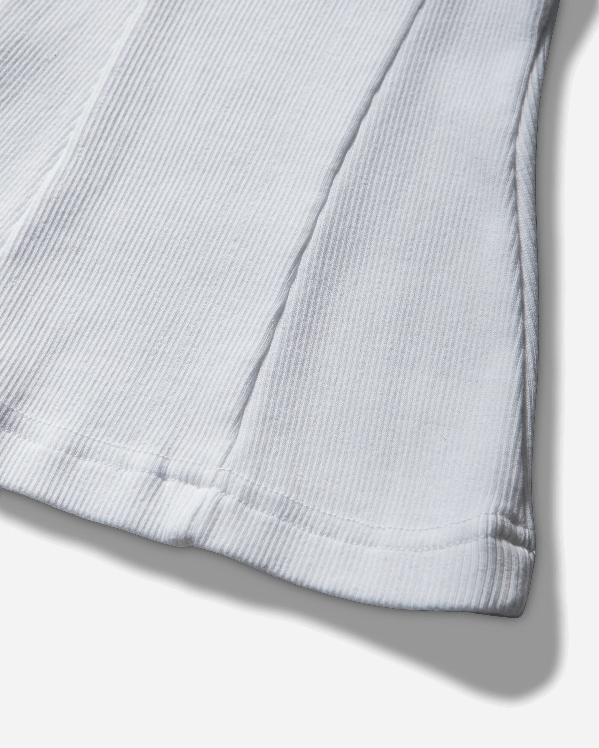 Women's Split Racerback Rib Tank Top White - Image 3
