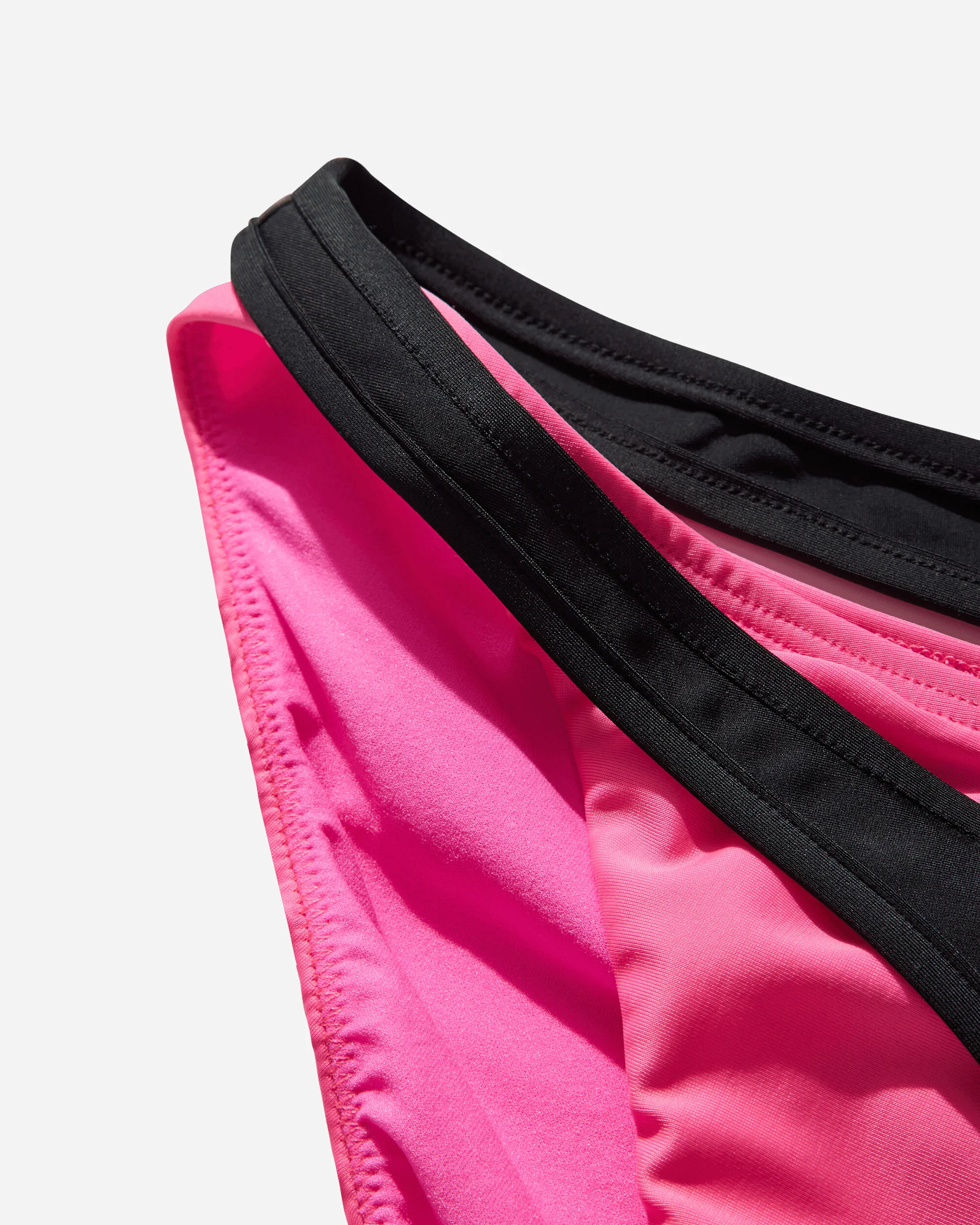 Women's Layered Bikini Bottom Pink / Black - Image 3