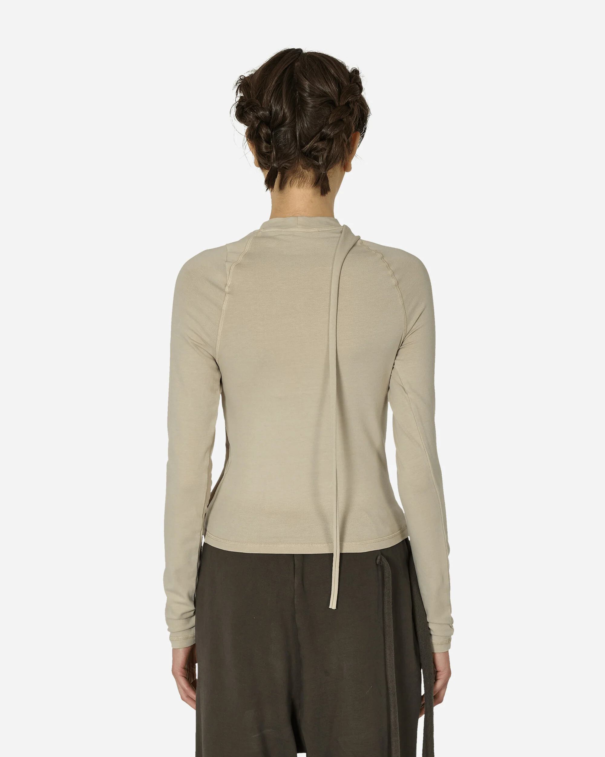 Deconstructed Fitted Longsleeve Top Sand - Image 3