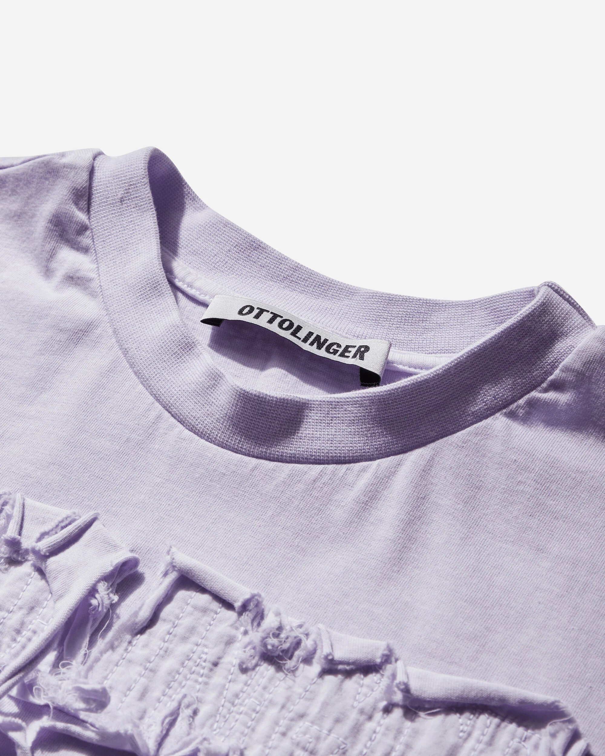 Women's Distressed Logo Fitted T-Shirt Purple - Image 3