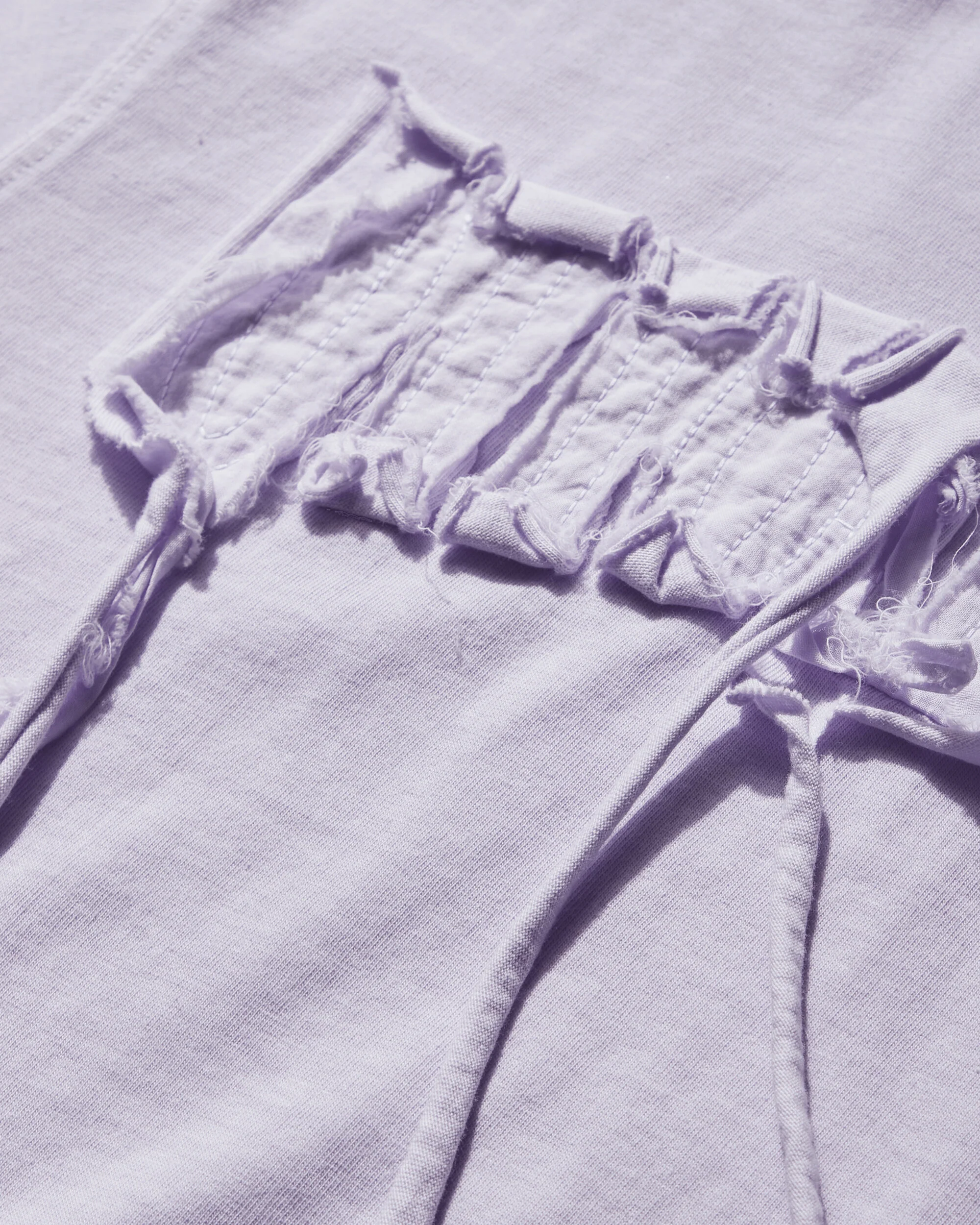 Women's Distressed Logo Fitted T-Shirt Purple - Image 4