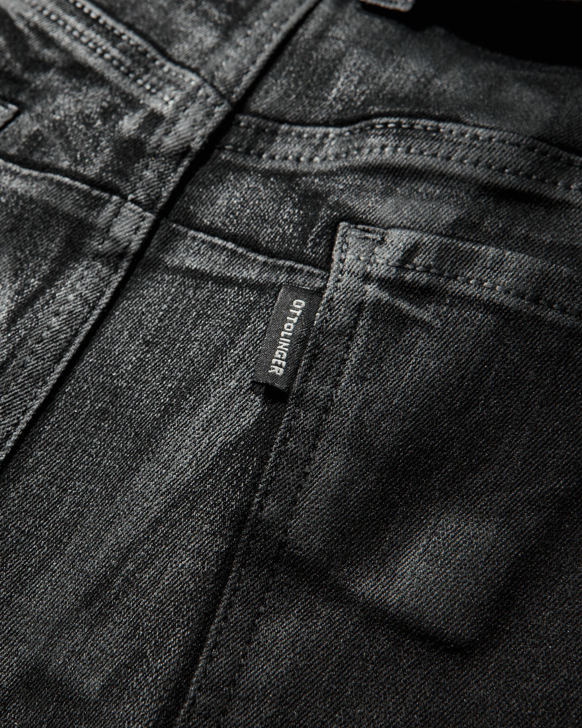 Women's Glazed Mulitline Jeans Black - Image 4