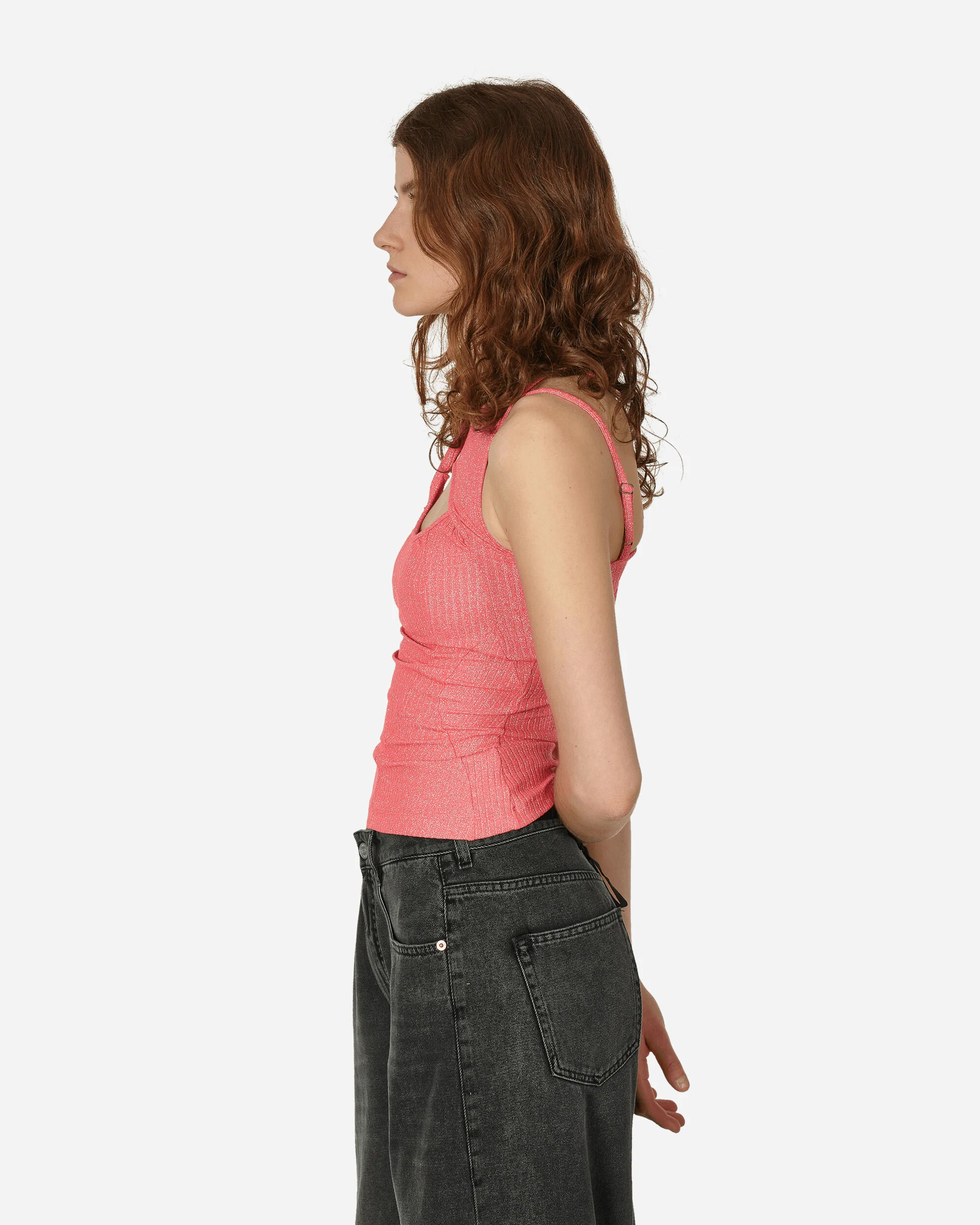 Layered Cut-Out Tank Top Pink - Image 2