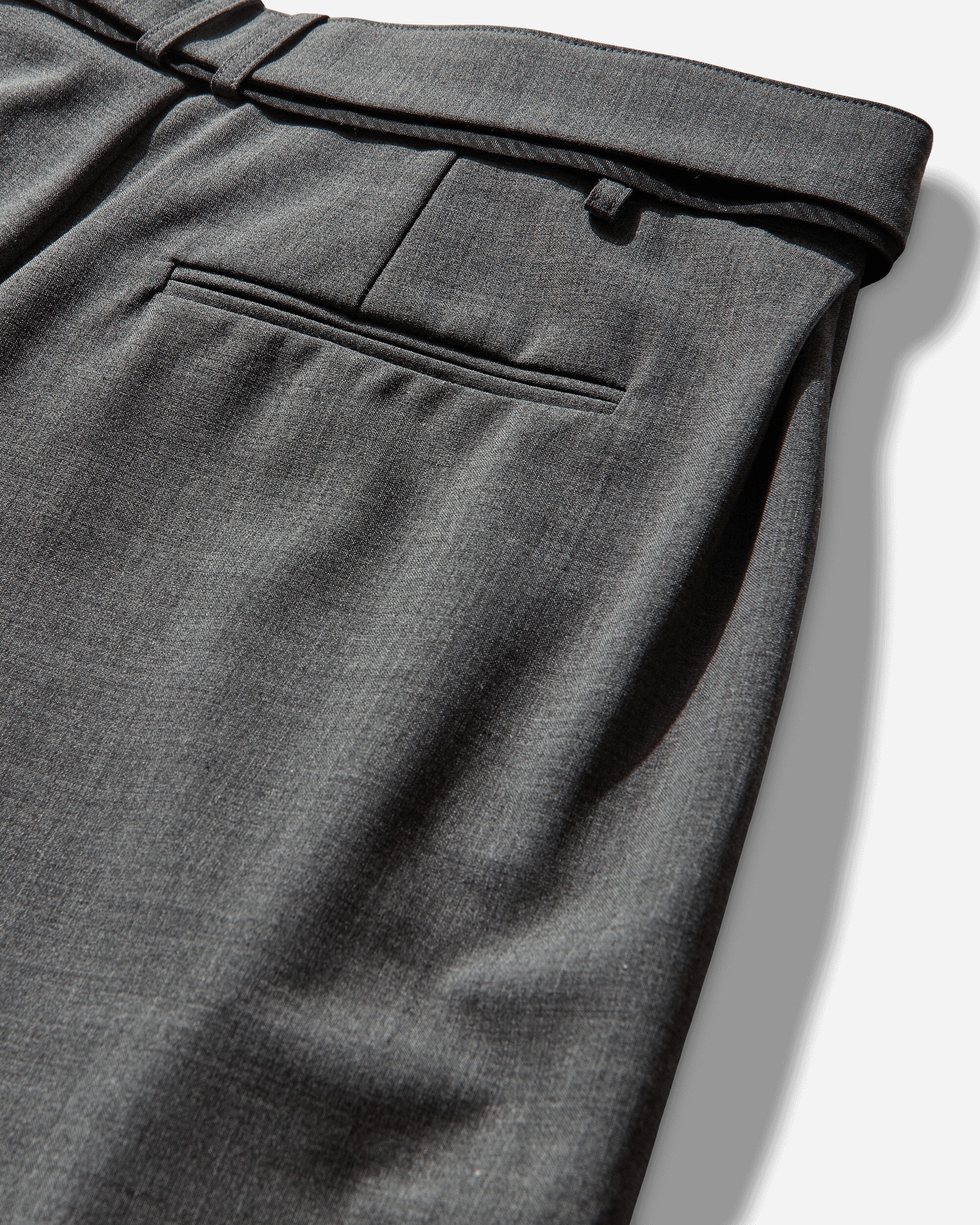 Women's Strapped Baggy Suit Shorts Grey - Image 4